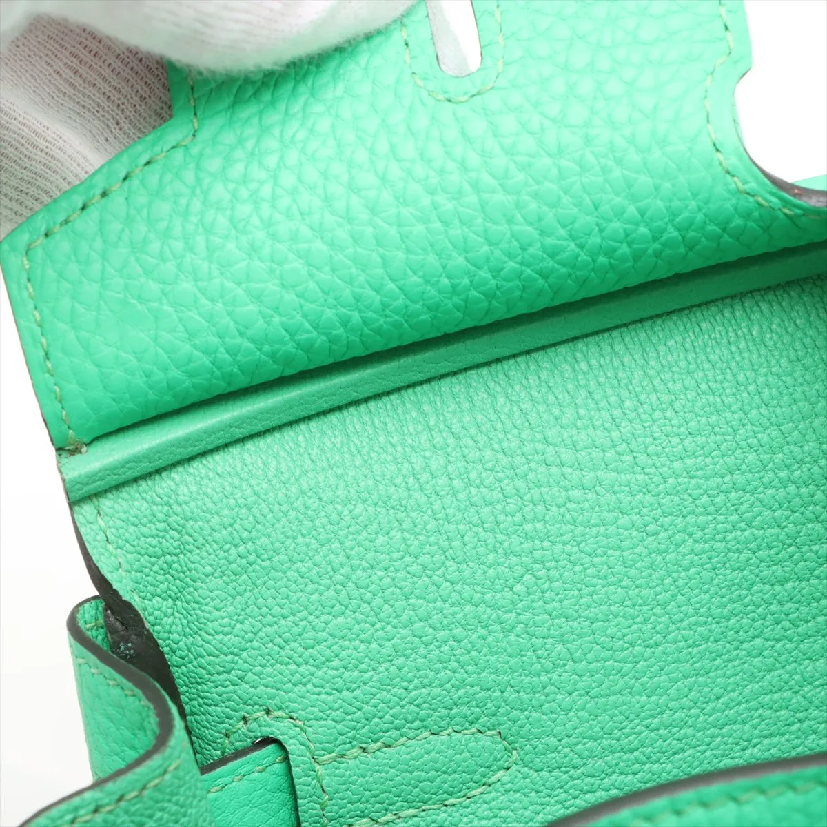 [Individually wrapped] Hermes Birkin 25 LeTourne Togo Vert Comic Silver Hardware B:2023 — view 12