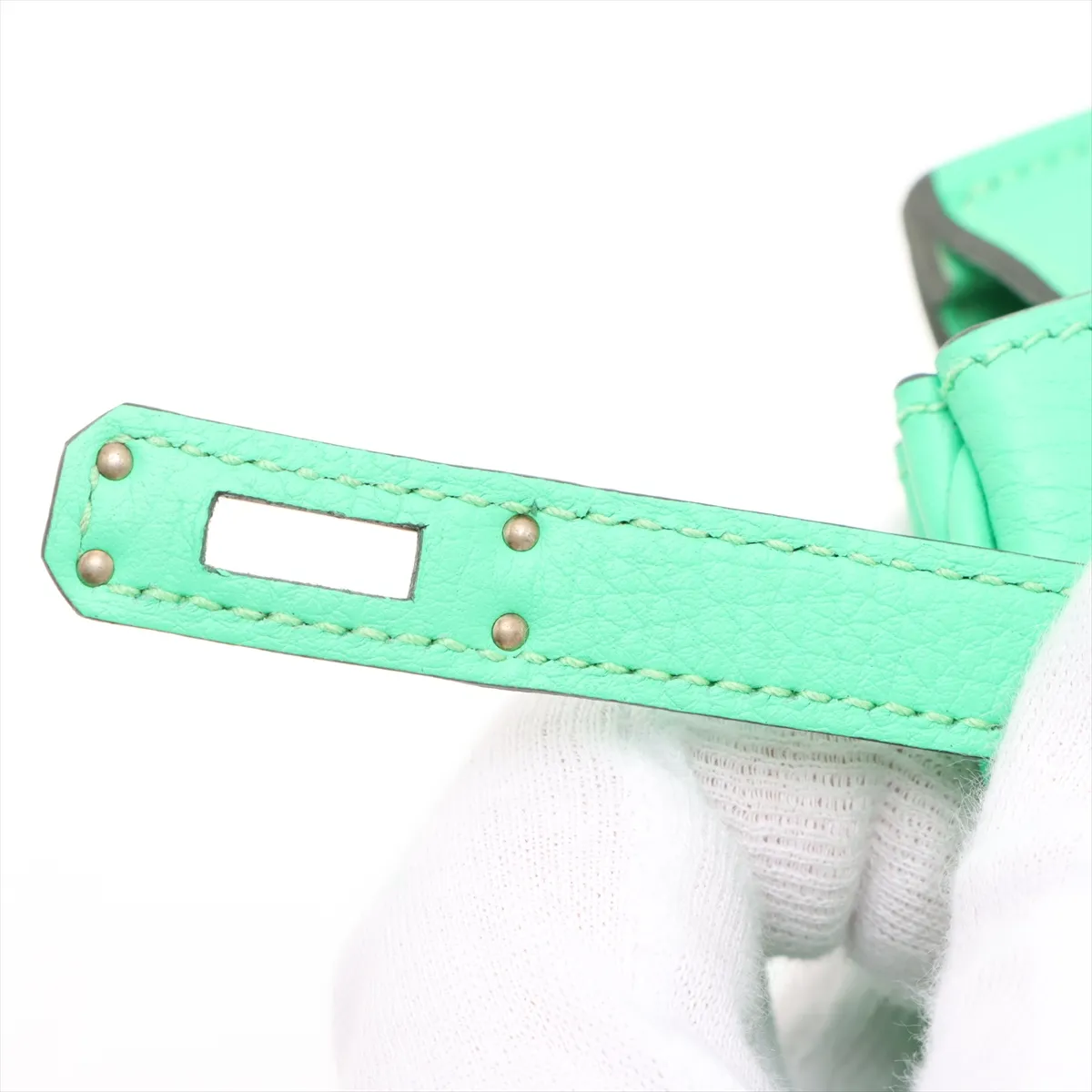 [Individually wrapped] Hermes Birkin 25 LeTourne Togo Vert Comic Silver Hardware B:2023 — view 13