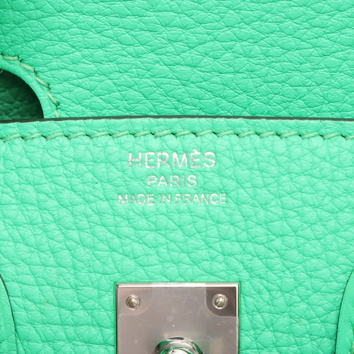 [Individually wrapped] Hermes Birkin 25 LeTourne Togo Vert Comic Silver Hardware B:2023 — view 10