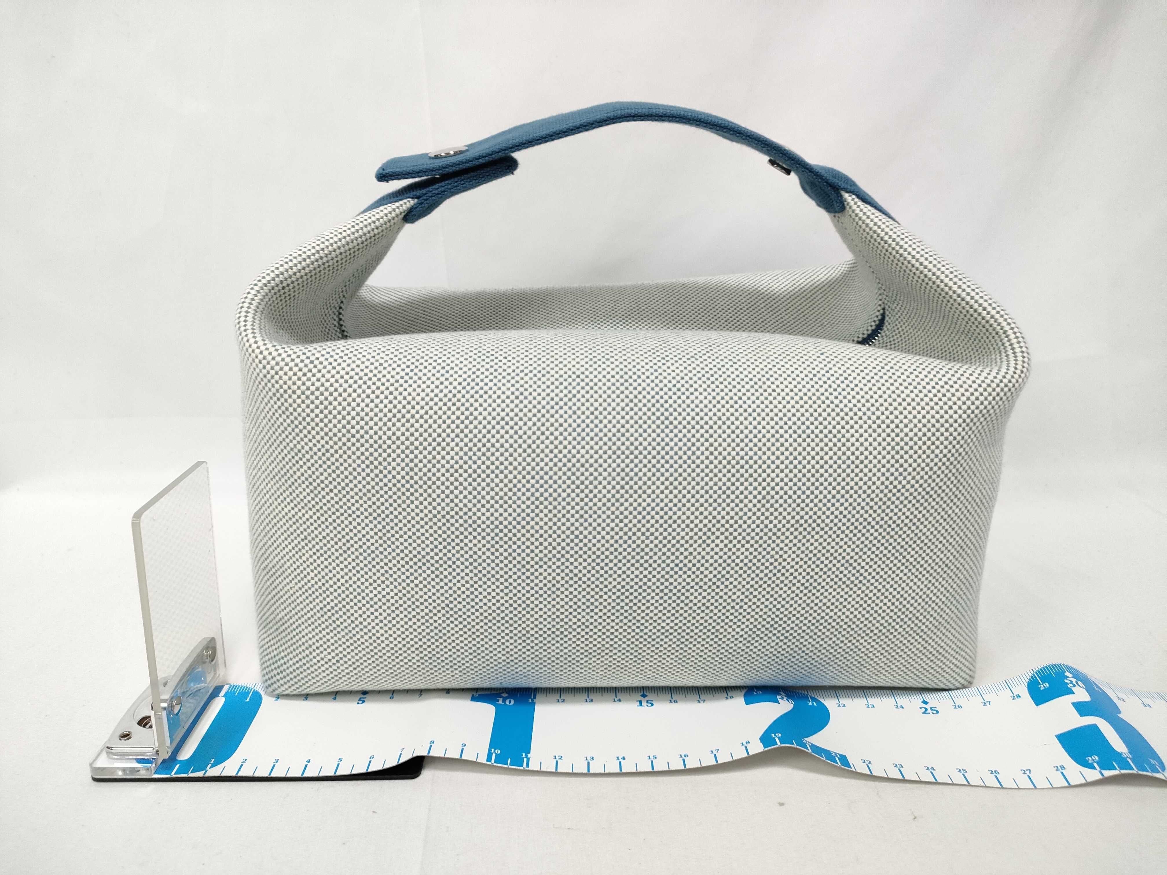 Bride à Black GM Canvas Gris Perle Light Gray Silver Hardware Handbag — view 2