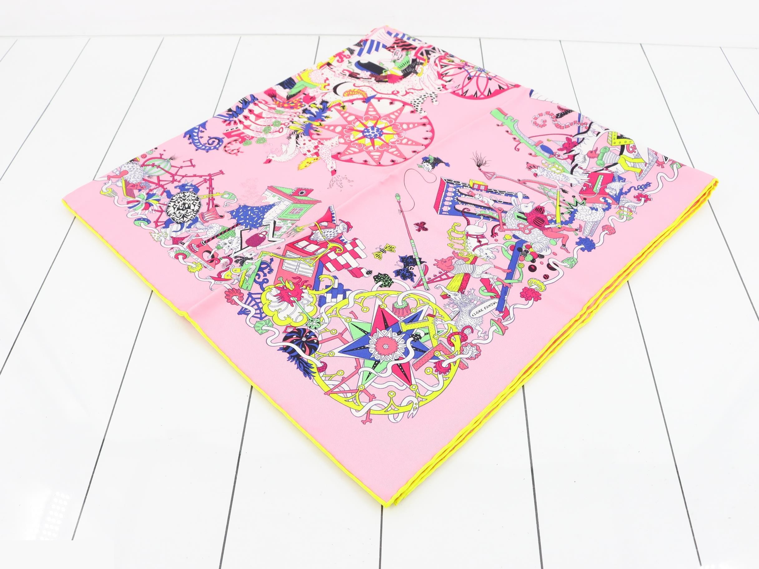 Carre 90 LA FOLLE PARADES Silk Scarf — view 2