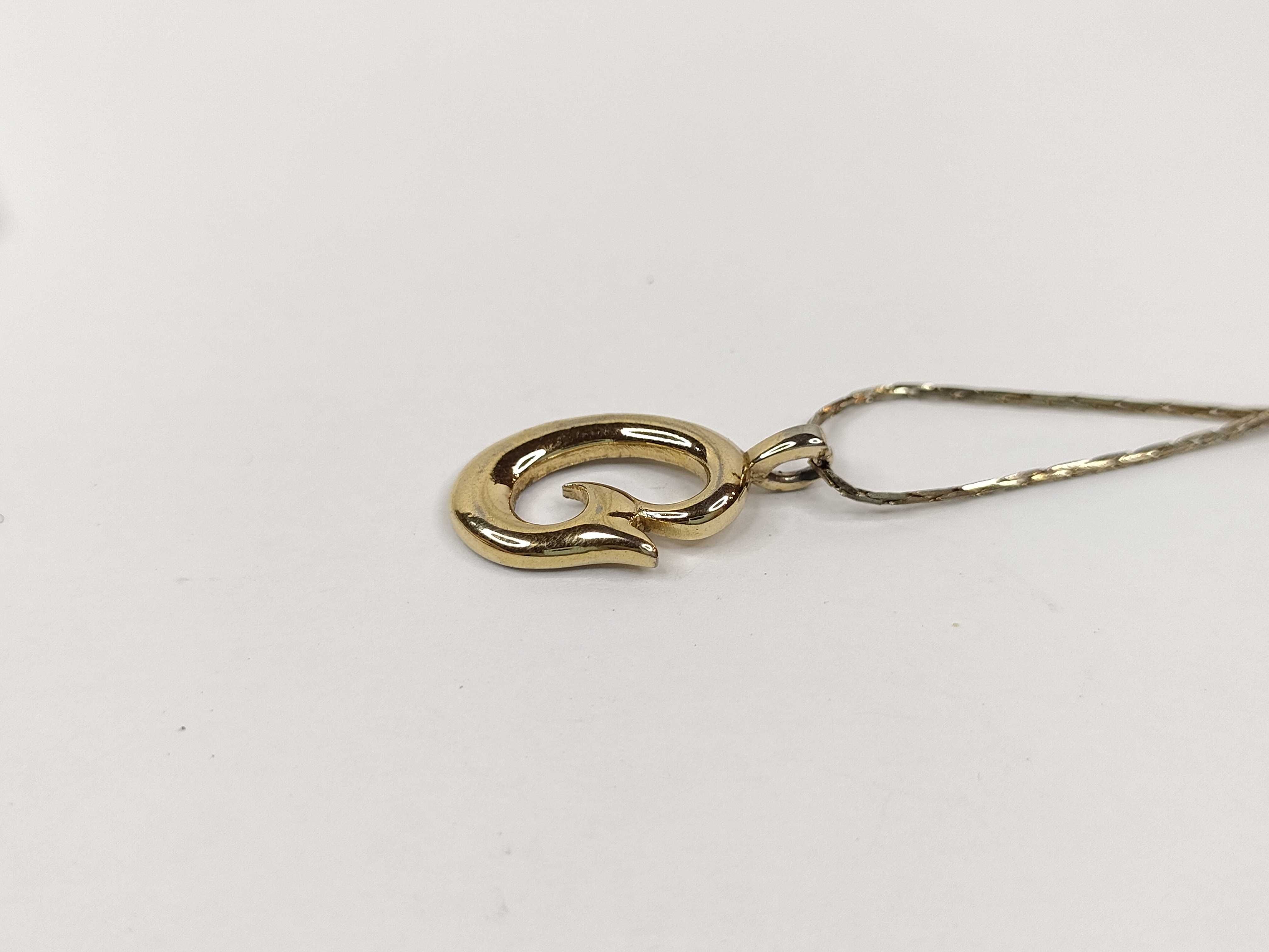 G Logo Gold Tone Pendant Necklace — view 2