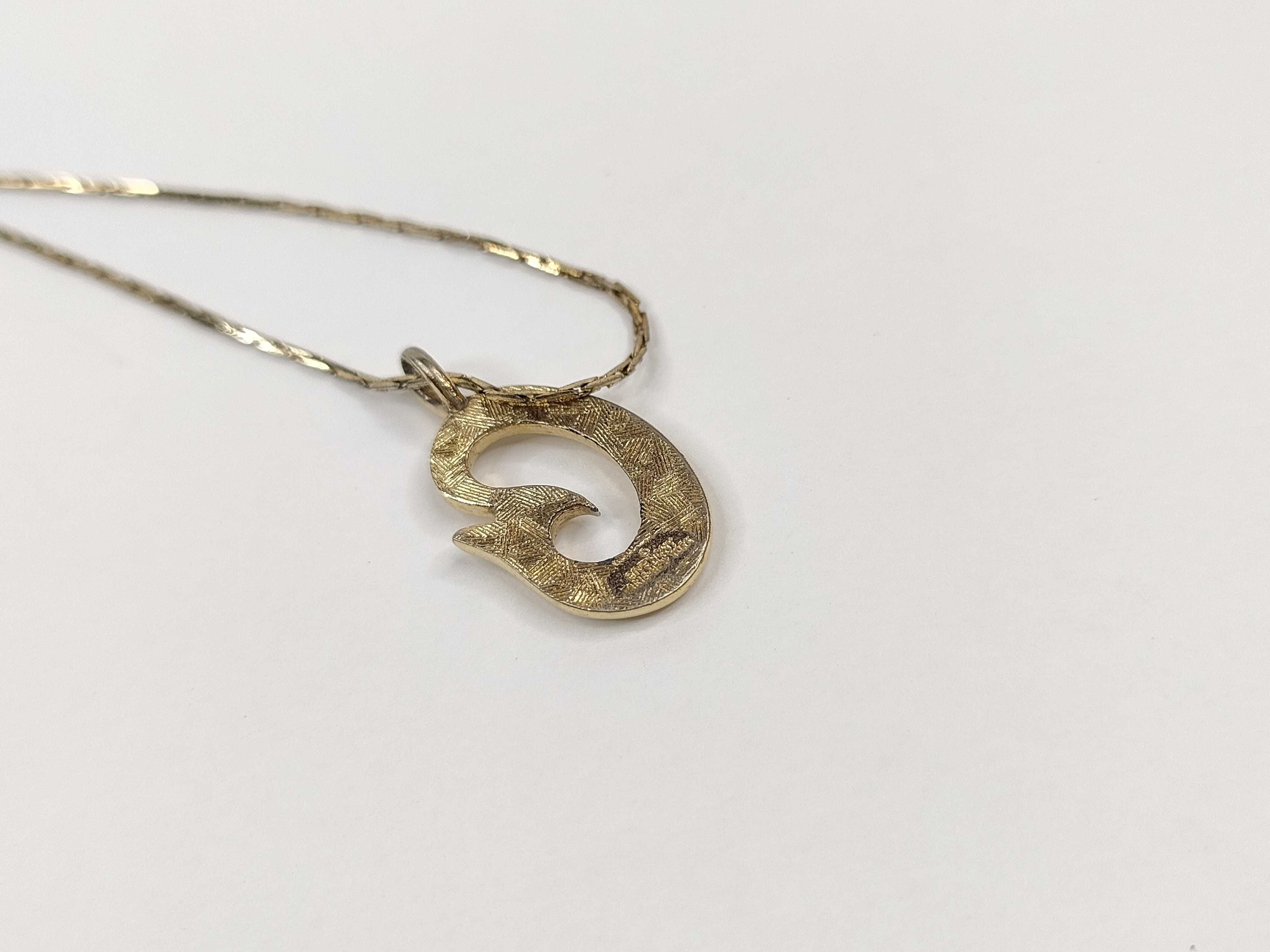G Logo Gold Tone Pendant Necklace — view 4