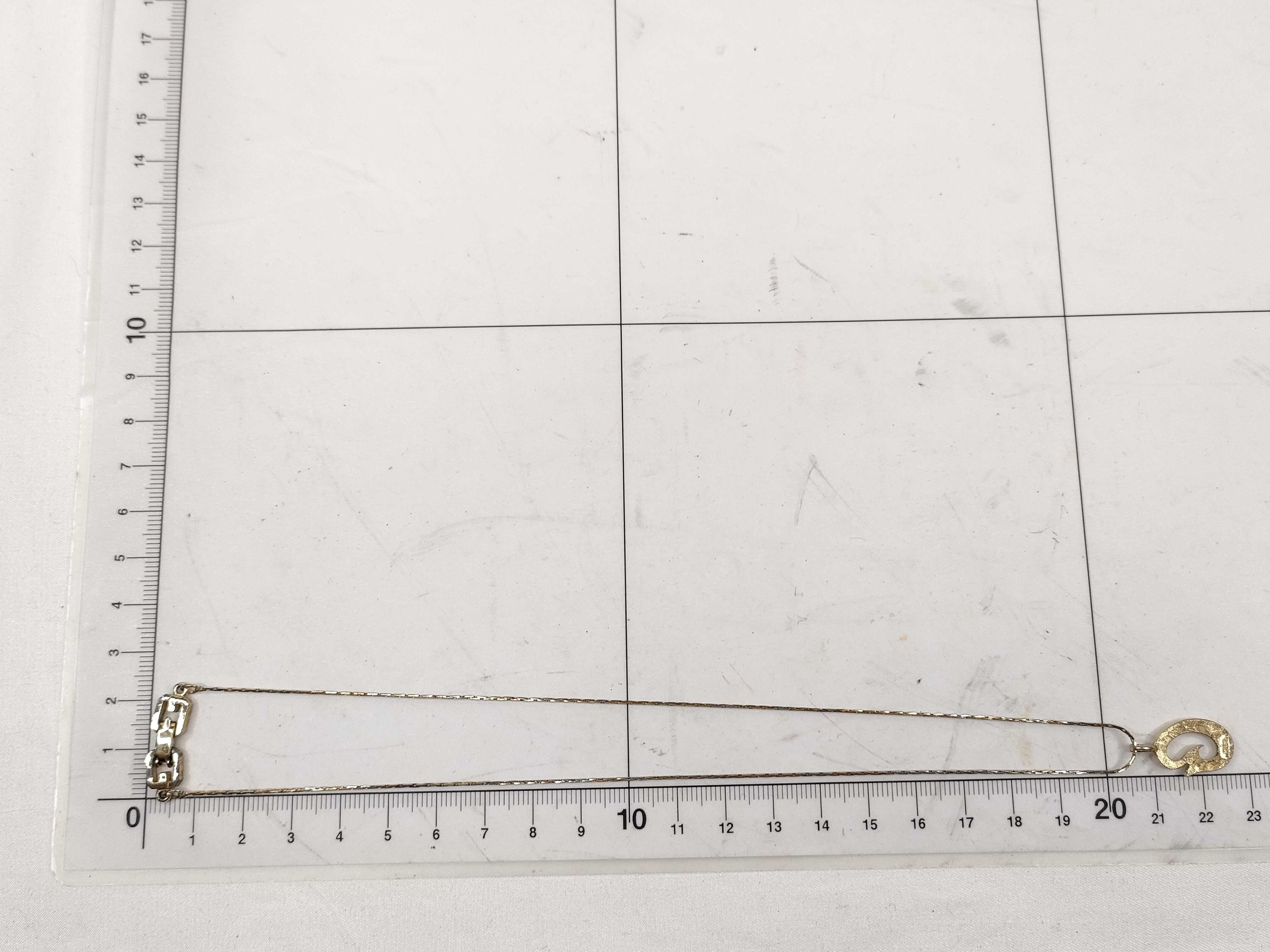 G Logo Gold Tone Pendant Necklace — view 10
