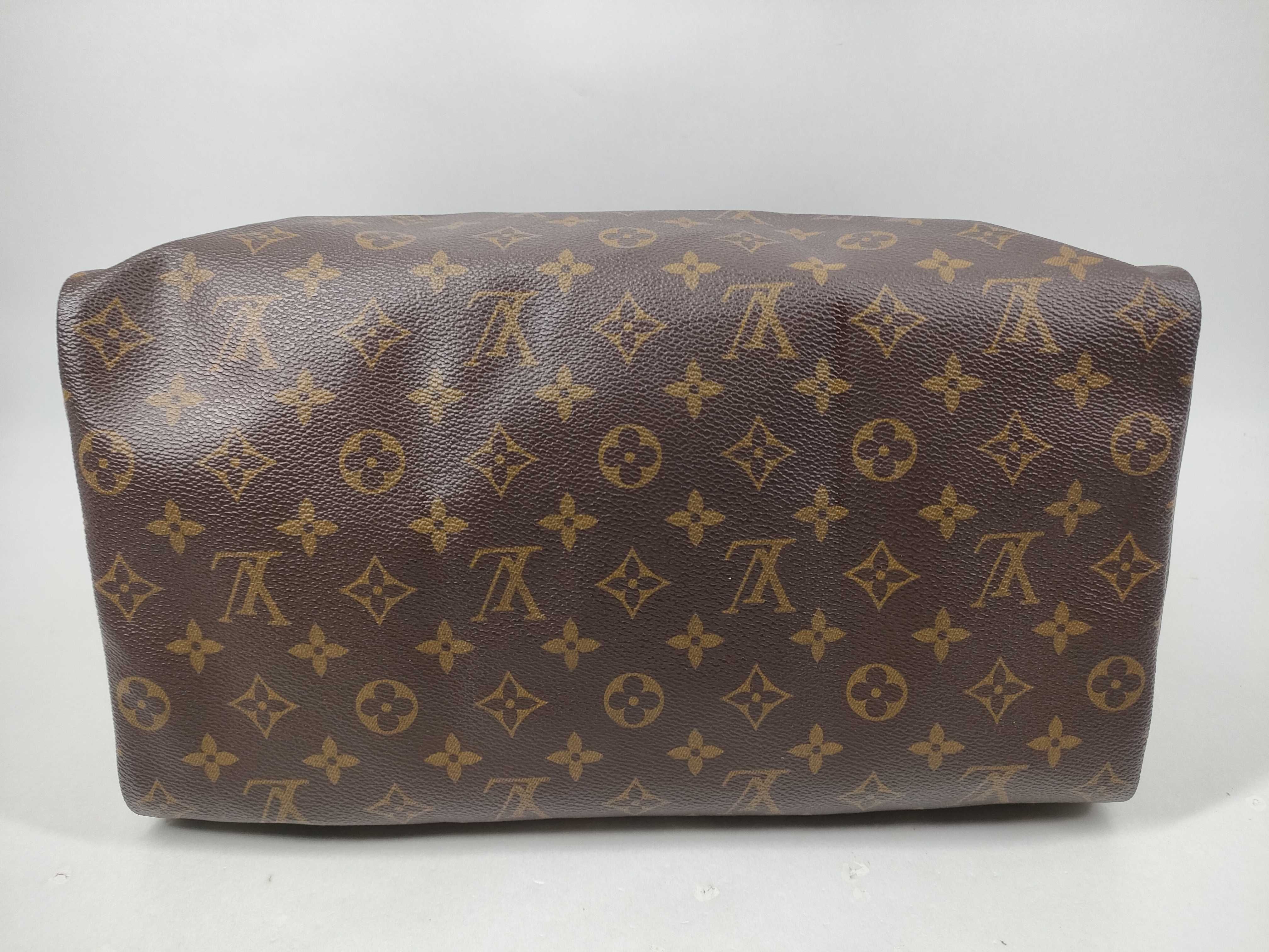Monogram M41107 Speedy 35 Boston bag (missing zipper pull) — view 11