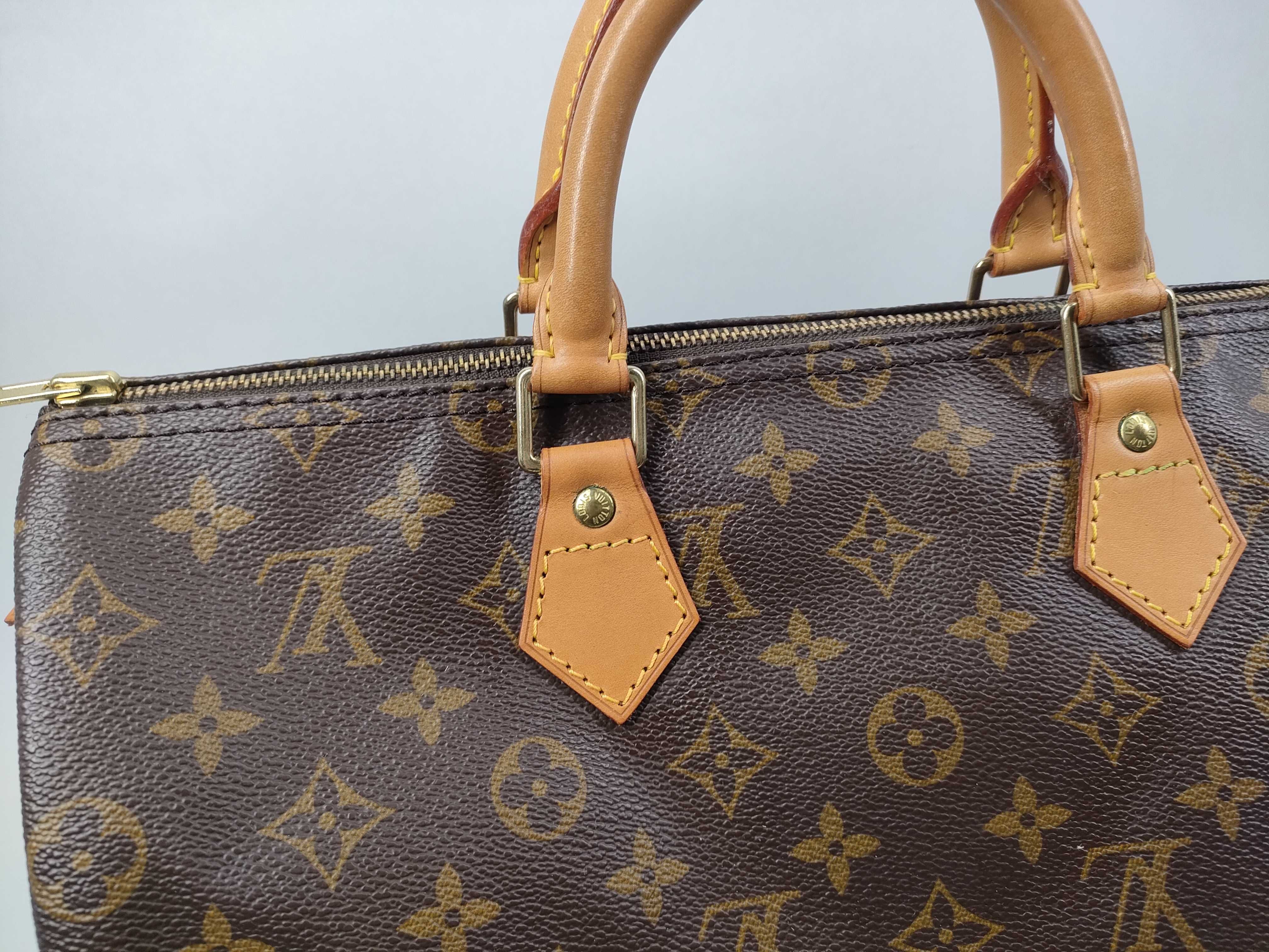 Monogram M41107 Speedy 35 Boston bag (missing zipper pull) — view 3