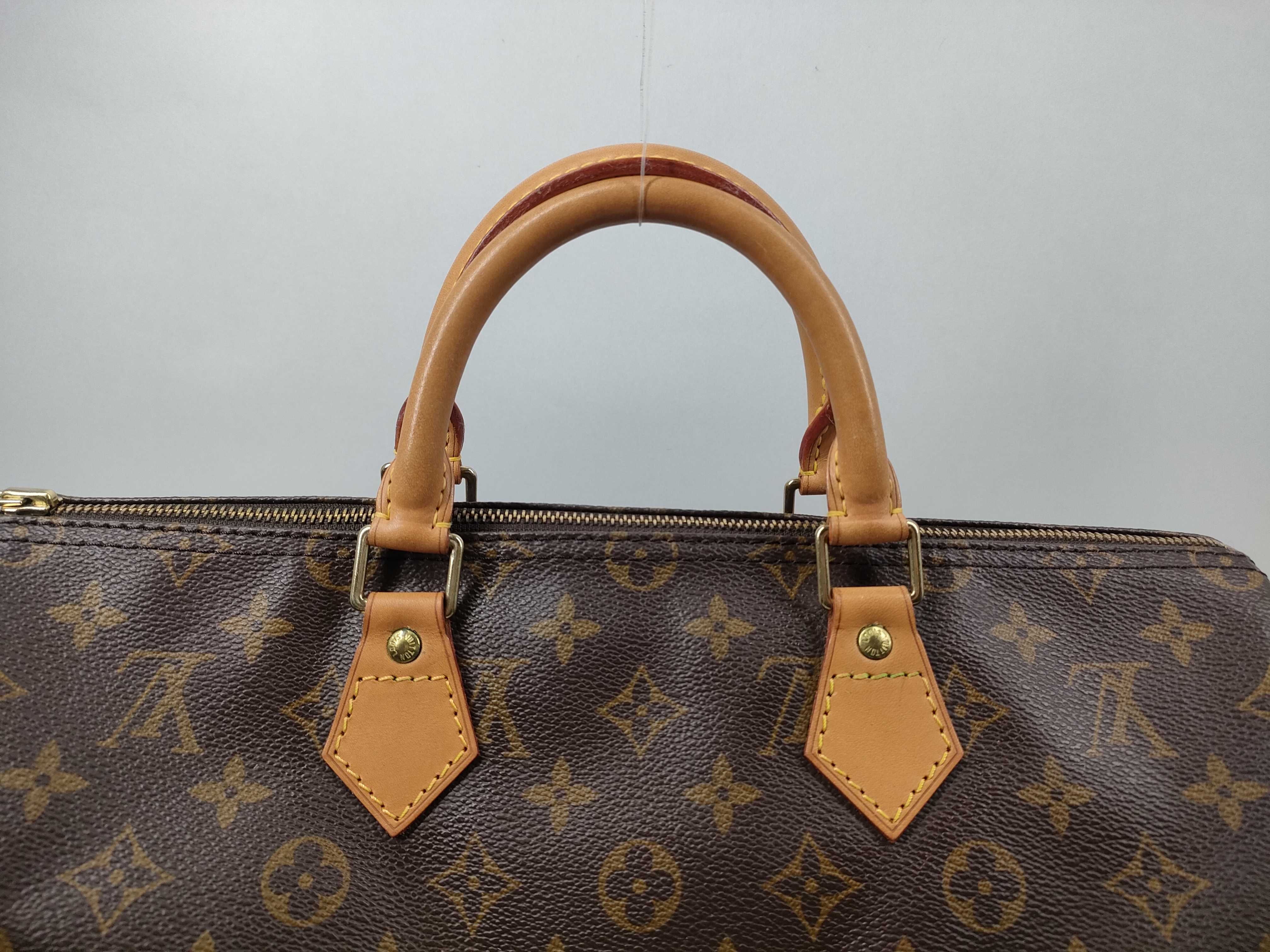 Monogram M41107 Speedy 35 Boston bag (missing zipper pull) — view 4
