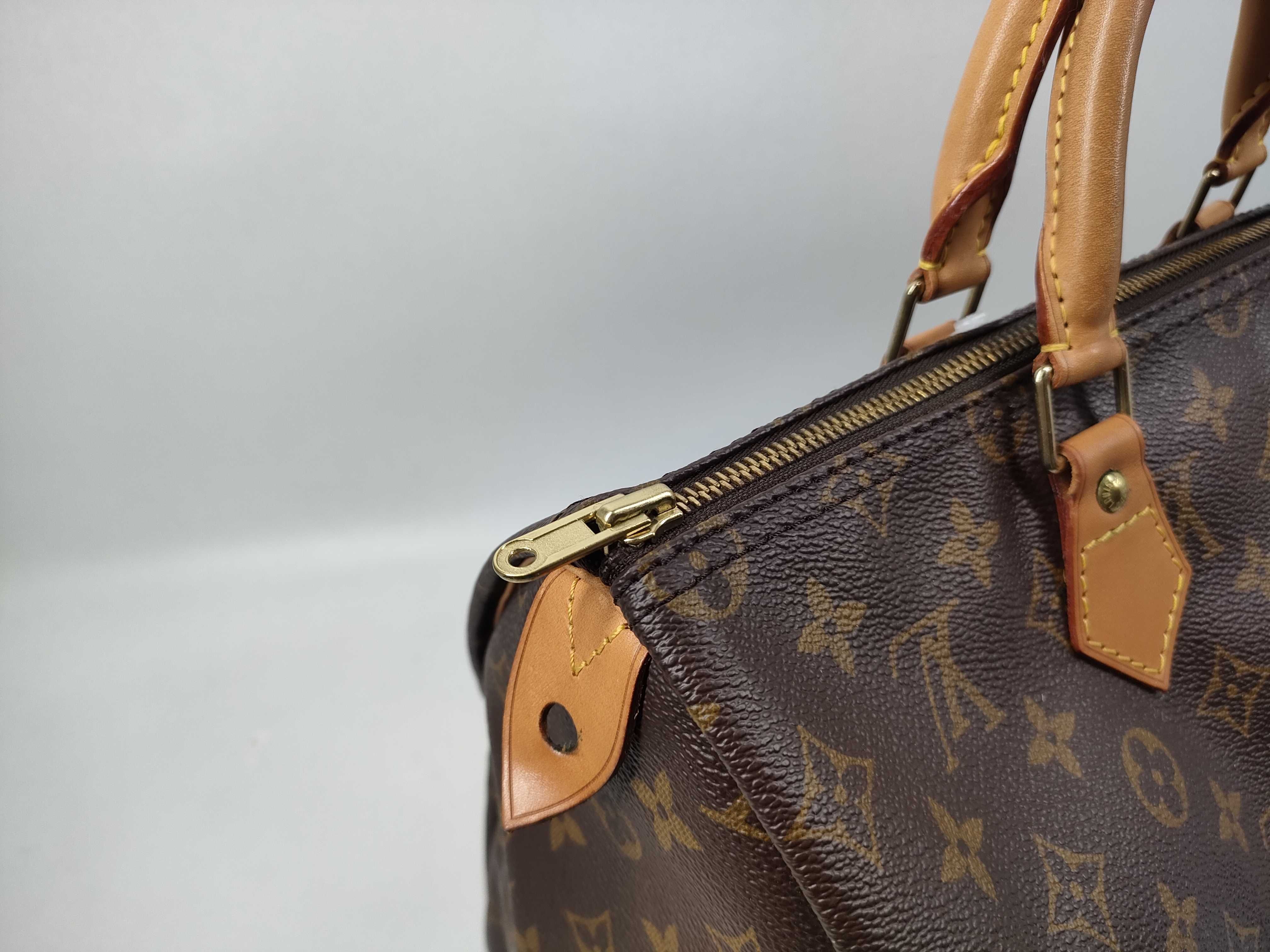Monogram M41107 Speedy 35 Boston bag (missing zipper pull) — view 5