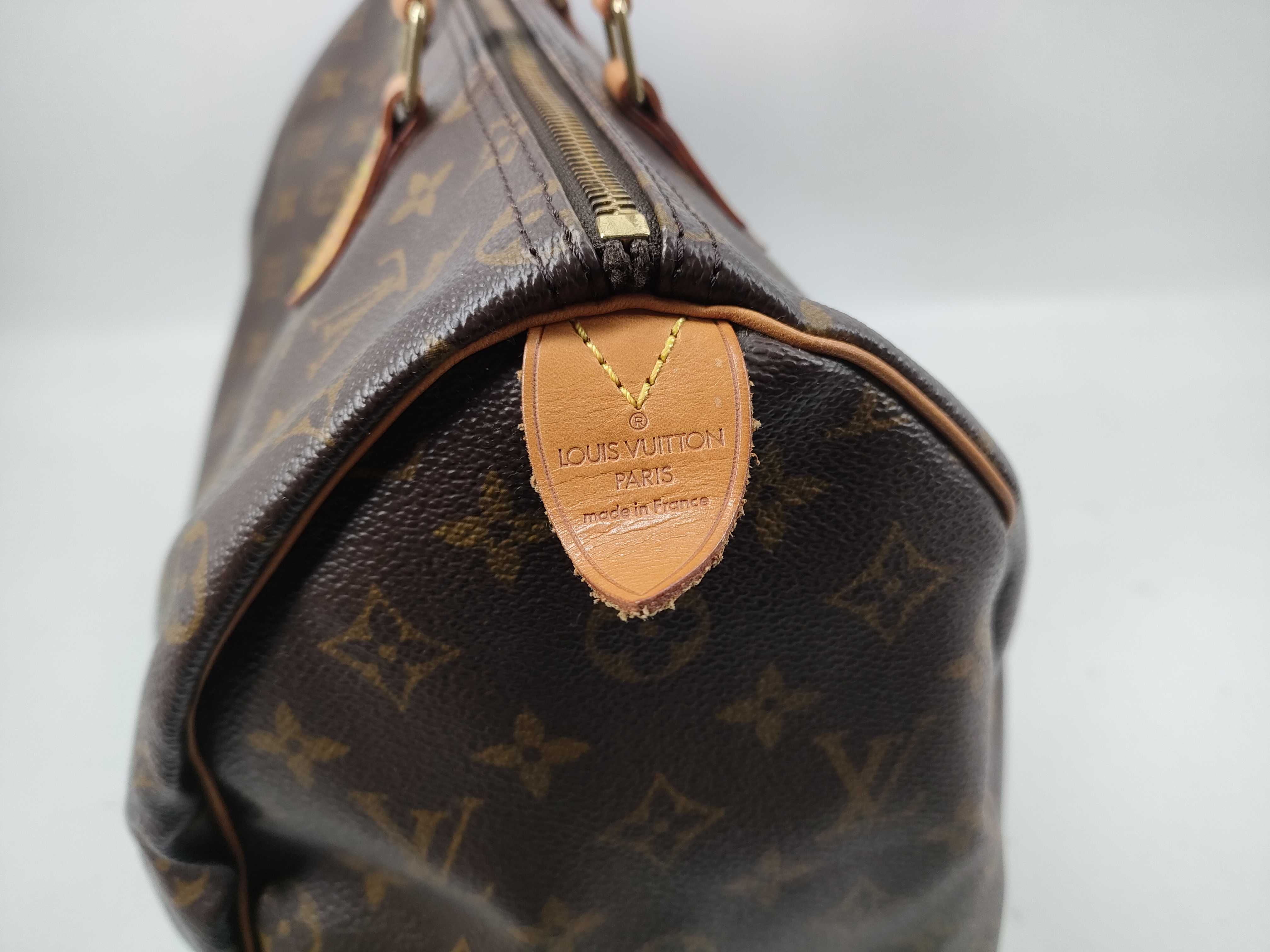 Monogram M41107 Speedy 35 Boston bag (missing zipper pull) — view 7