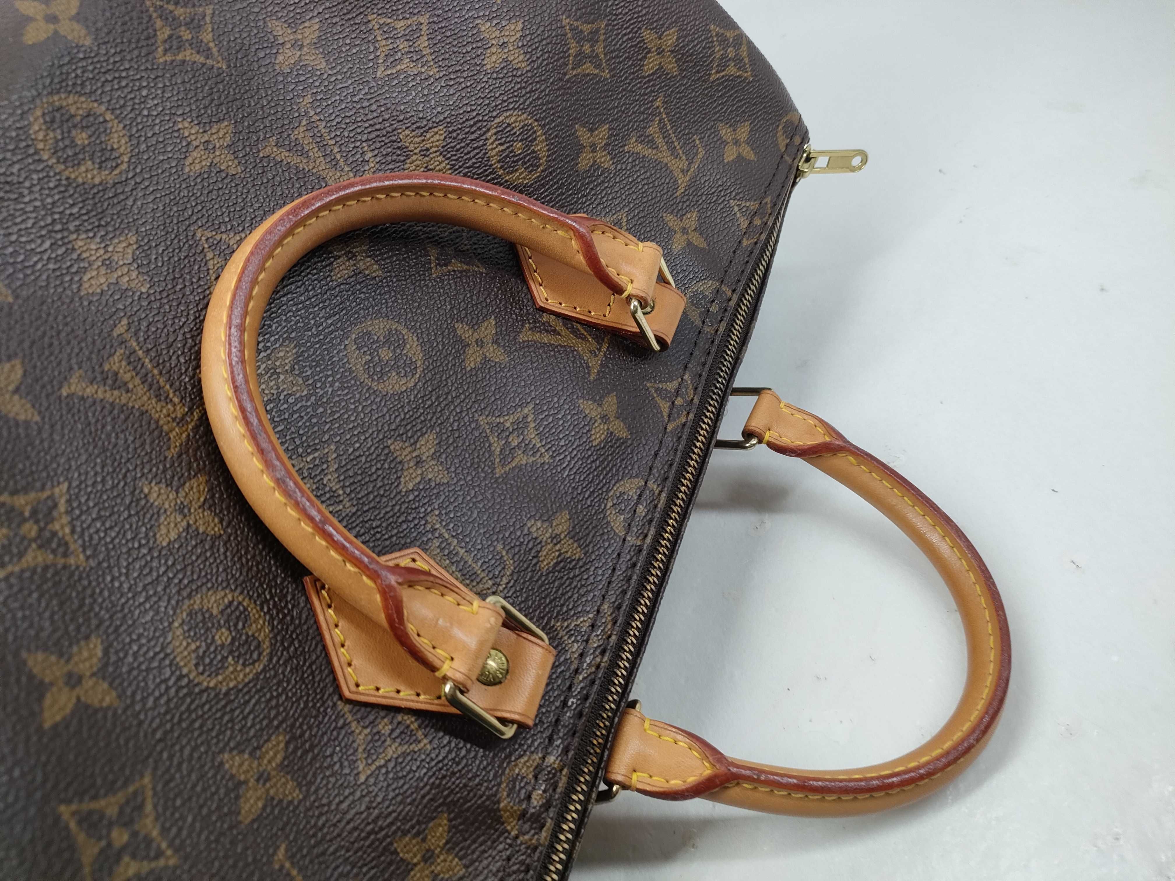 Monogram M41107 Speedy 35 Boston bag (missing zipper pull) — view 9