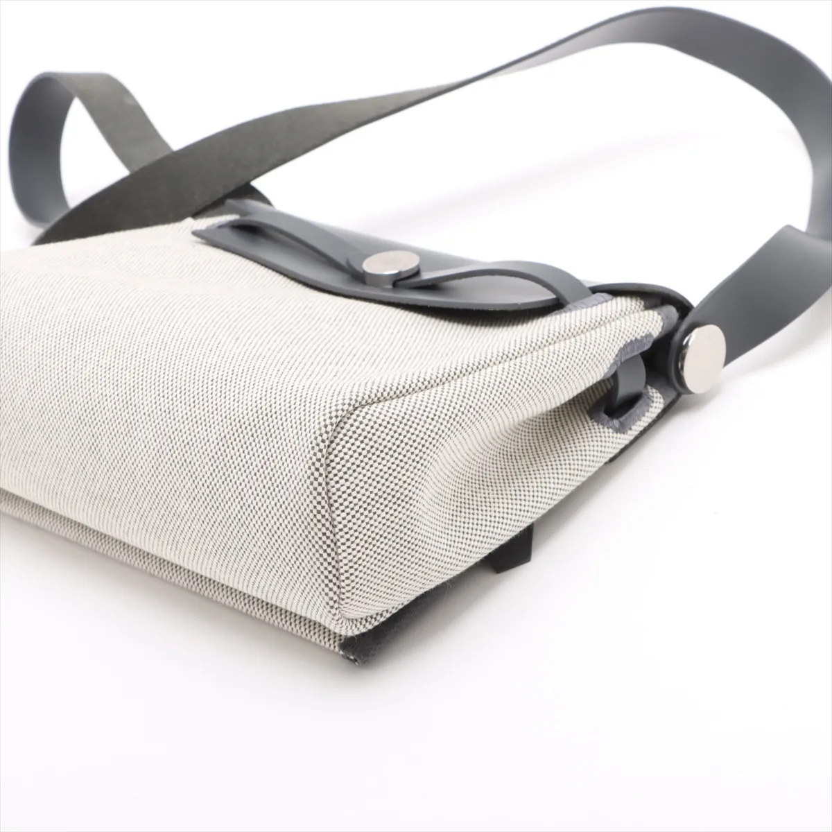 Ale Bag Zip 20 Mini Toile Ash x Vache Hunter Beige x Ardoise Silver Hardware W:2024 — view 3