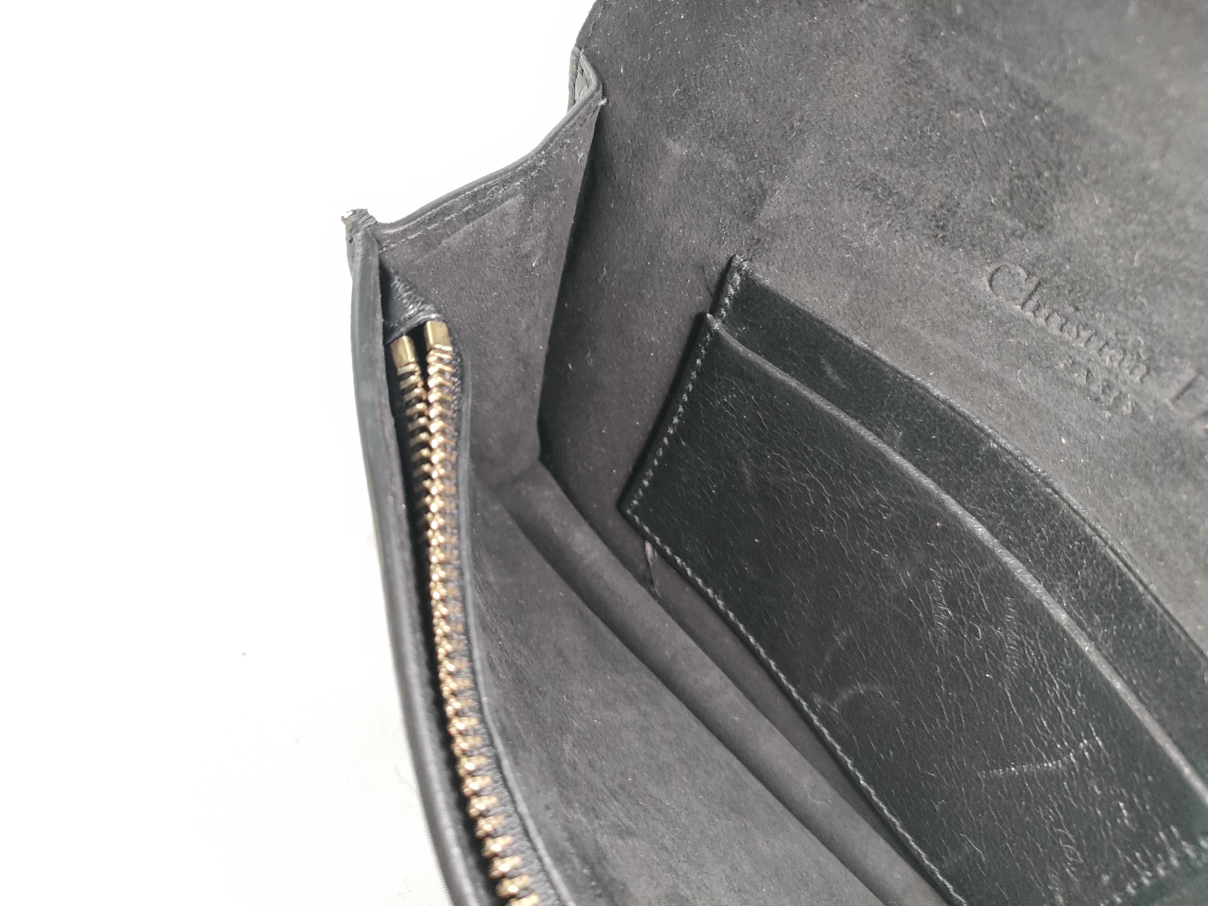 DU-Christian Saddle Leather Waist Bag Black — view 8