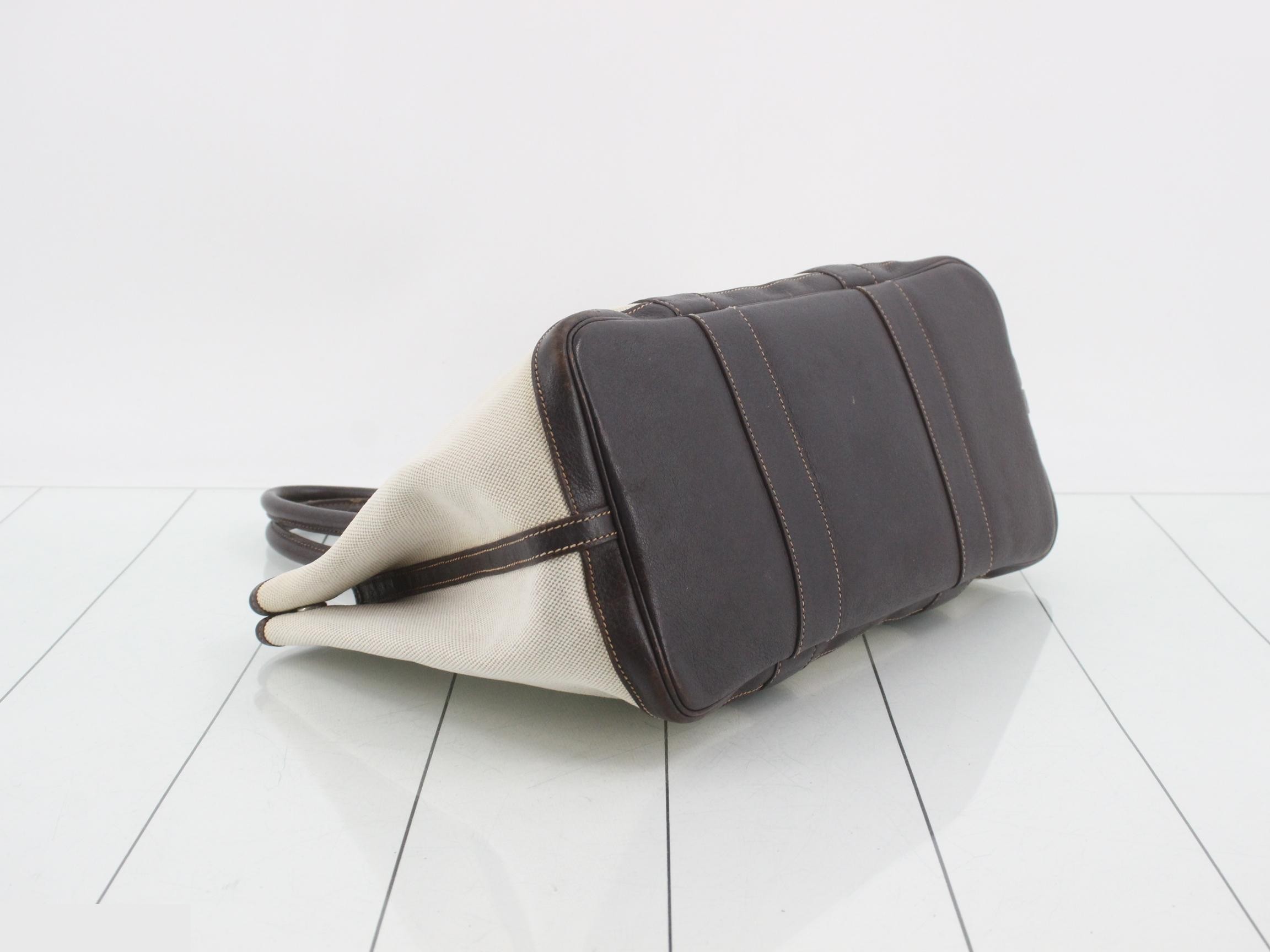 Garden Party PM Tote Bag, PVC, Beige/Brown, J Stamp — view 5