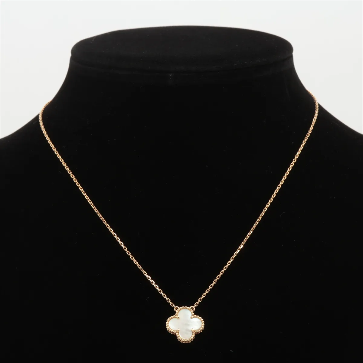 Vintage Alhambra Shell Necklace 750(YG) 5.1g JE693614 Shell — view 5