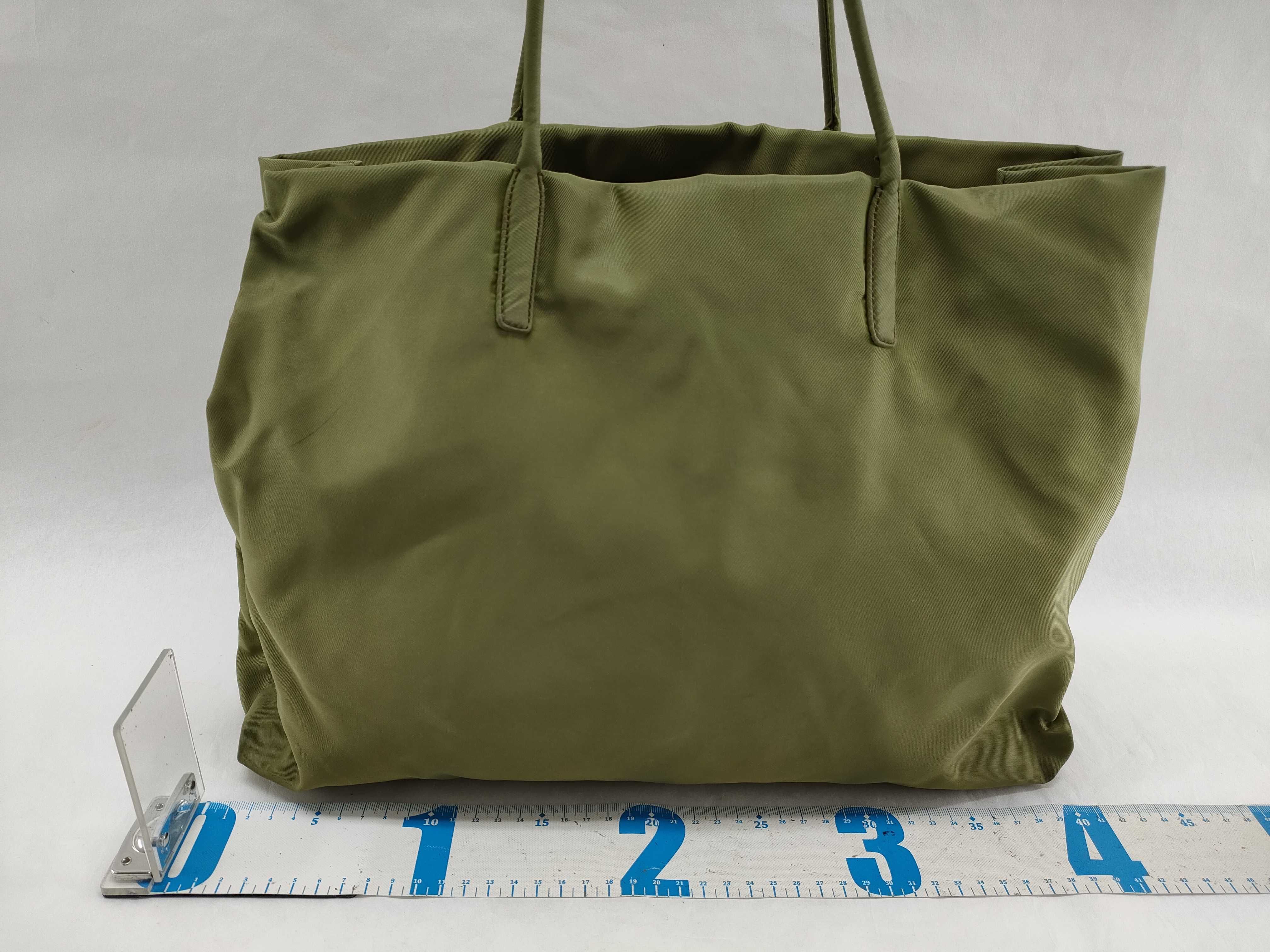 Nylon Tote Bag, Khaki Color — view 2
