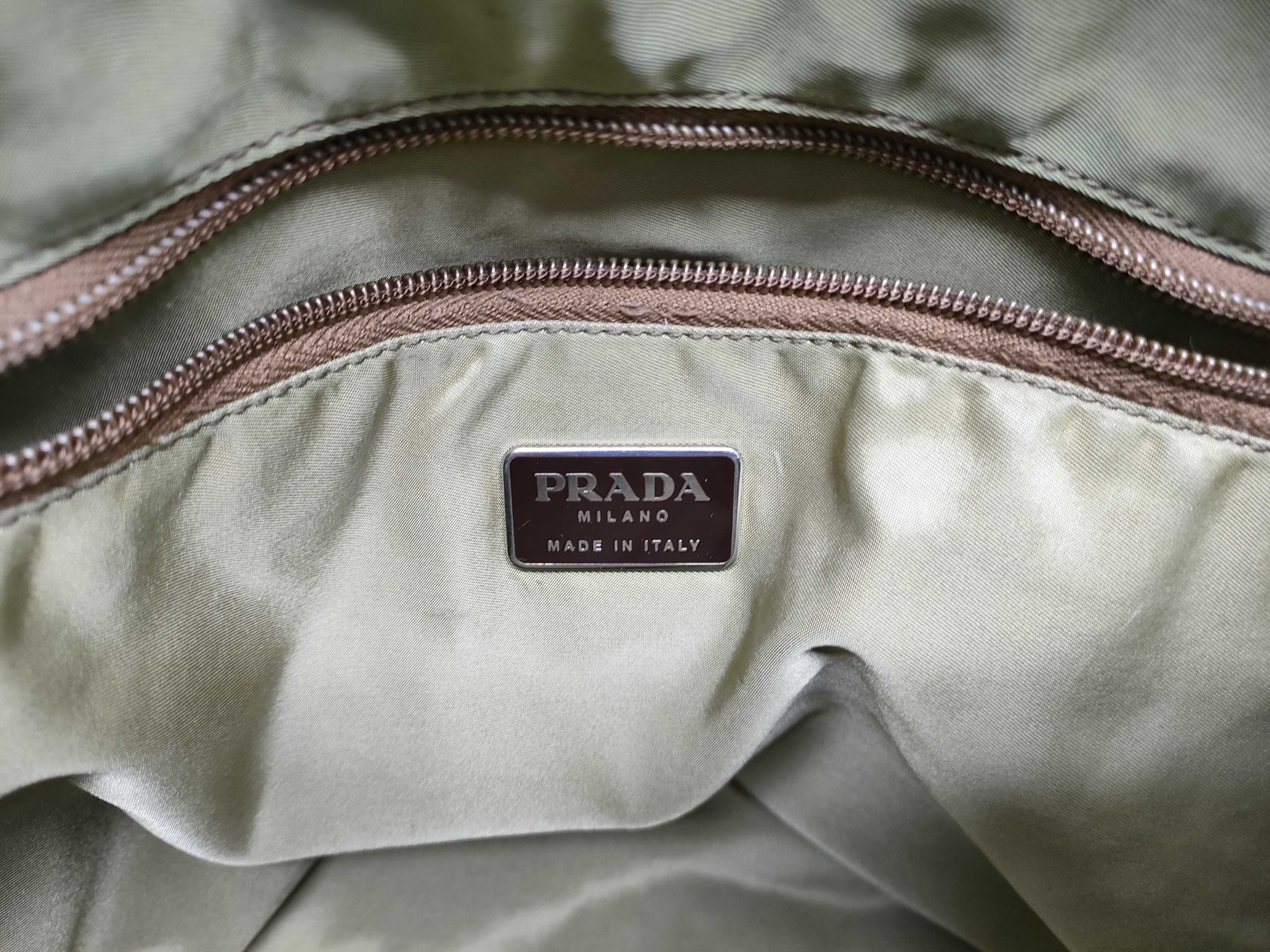 Nylon Tote Bag, Khaki Color — view 11