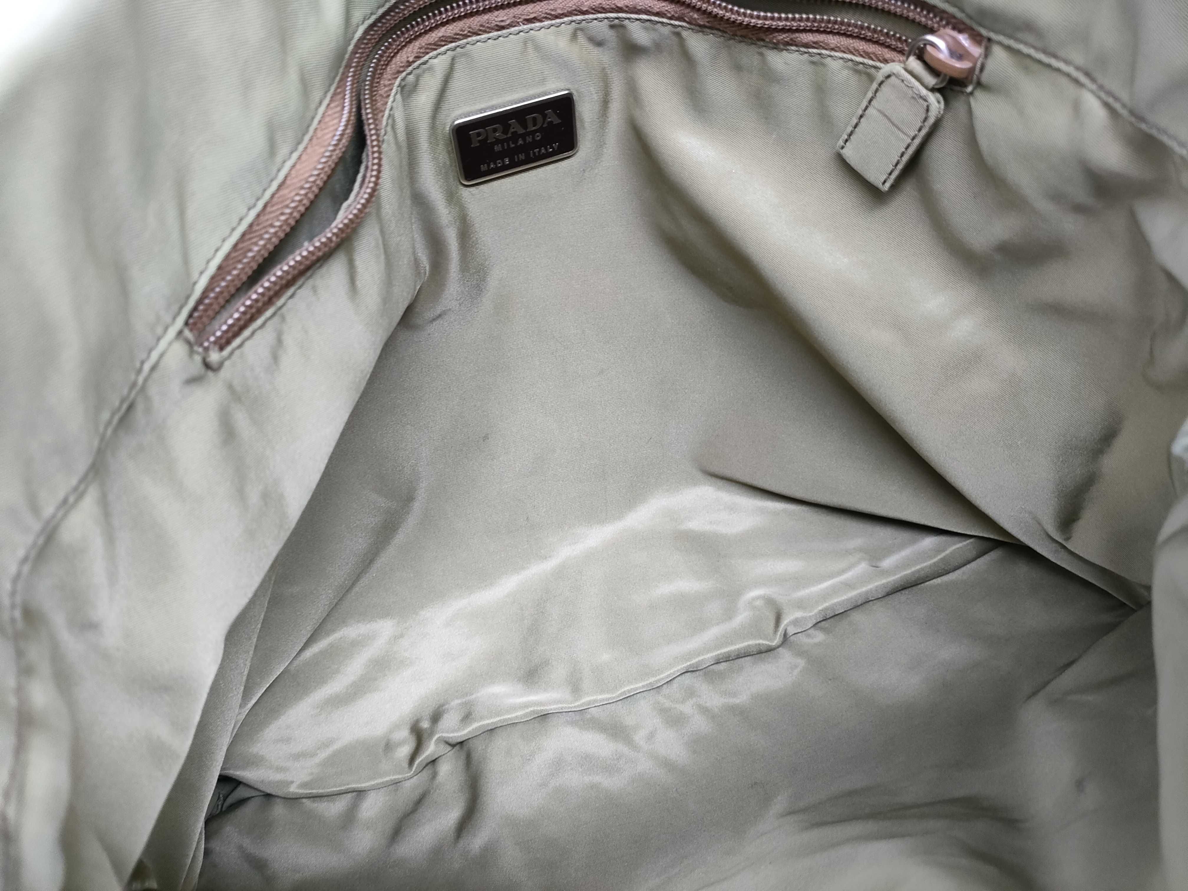 Nylon Tote Bag, Khaki Color — view 9