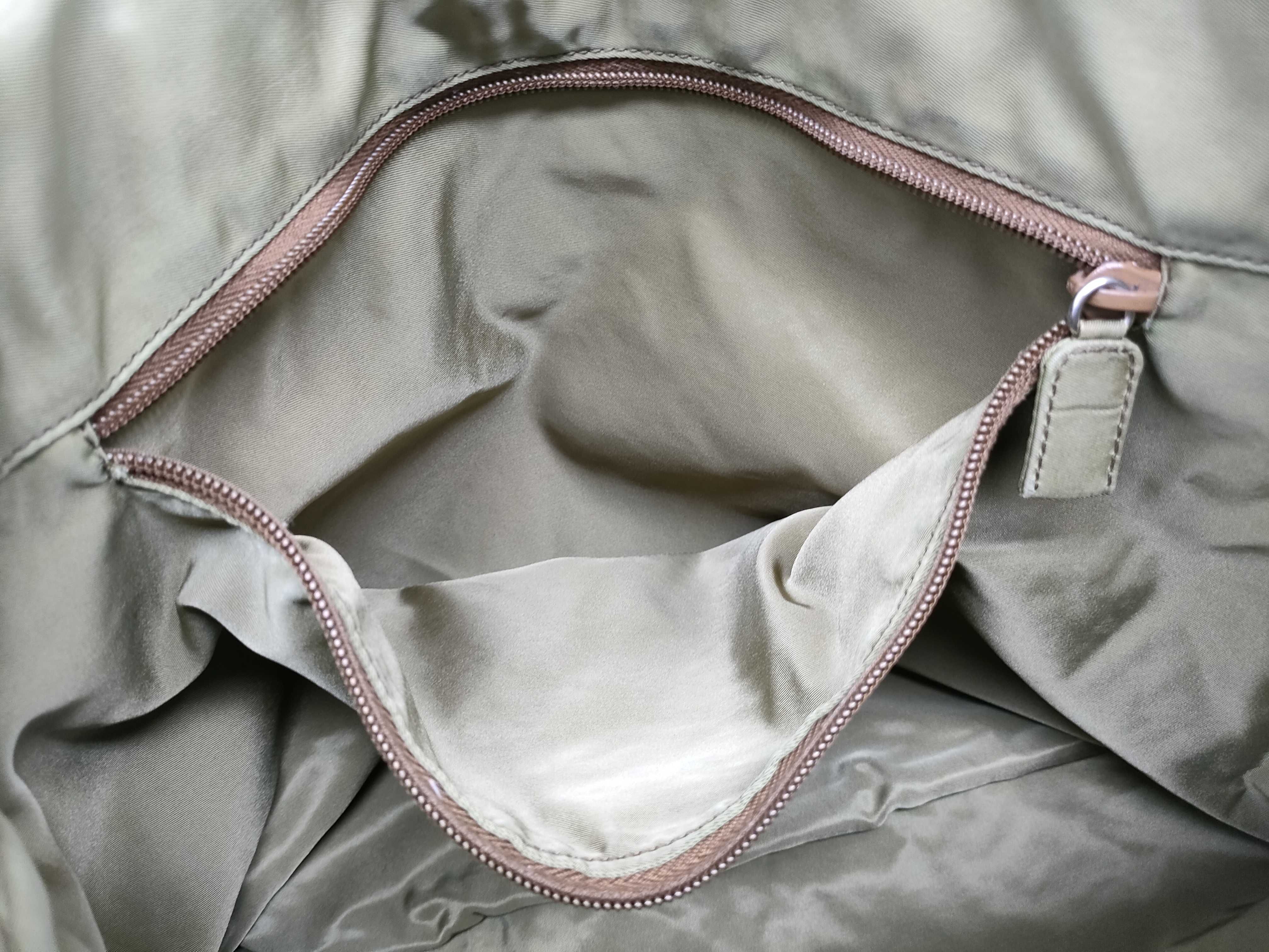 Nylon Tote Bag, Khaki Color — view 10