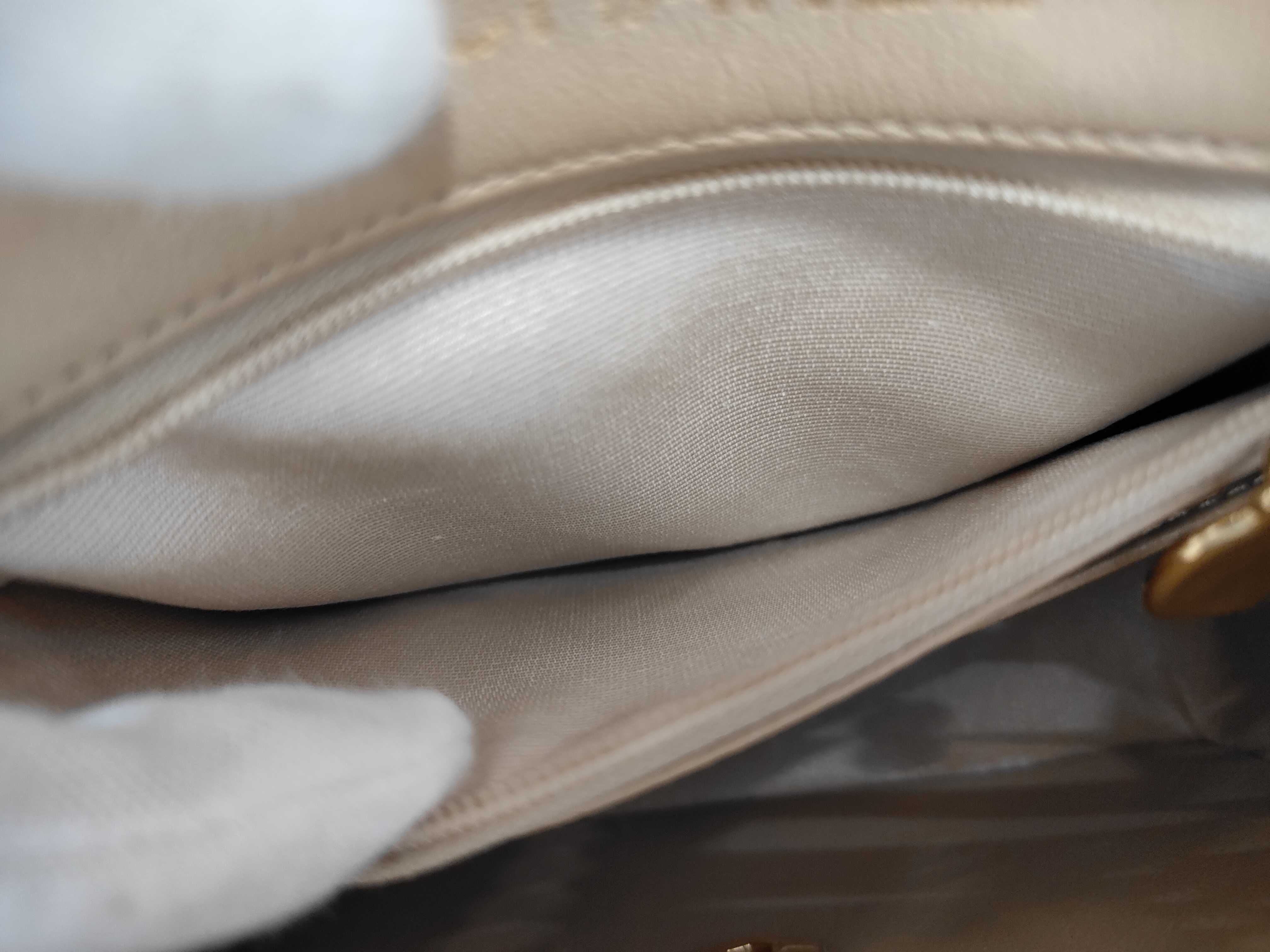 Lambskin Mini Matelassé 17 Beige Shoulder Bag — view 13
