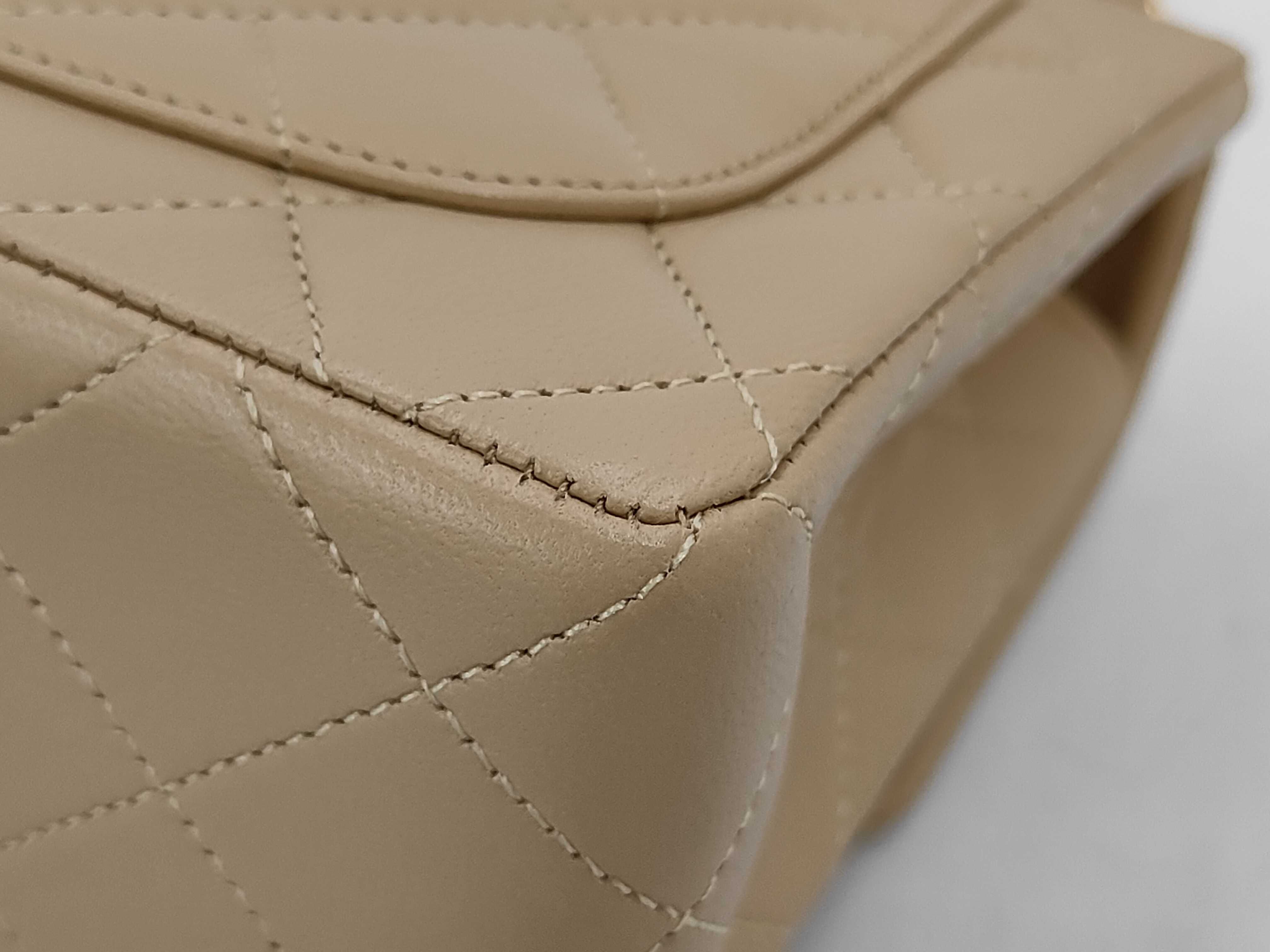 Lambskin Mini Matelassé 17 Beige Shoulder Bag — view 3