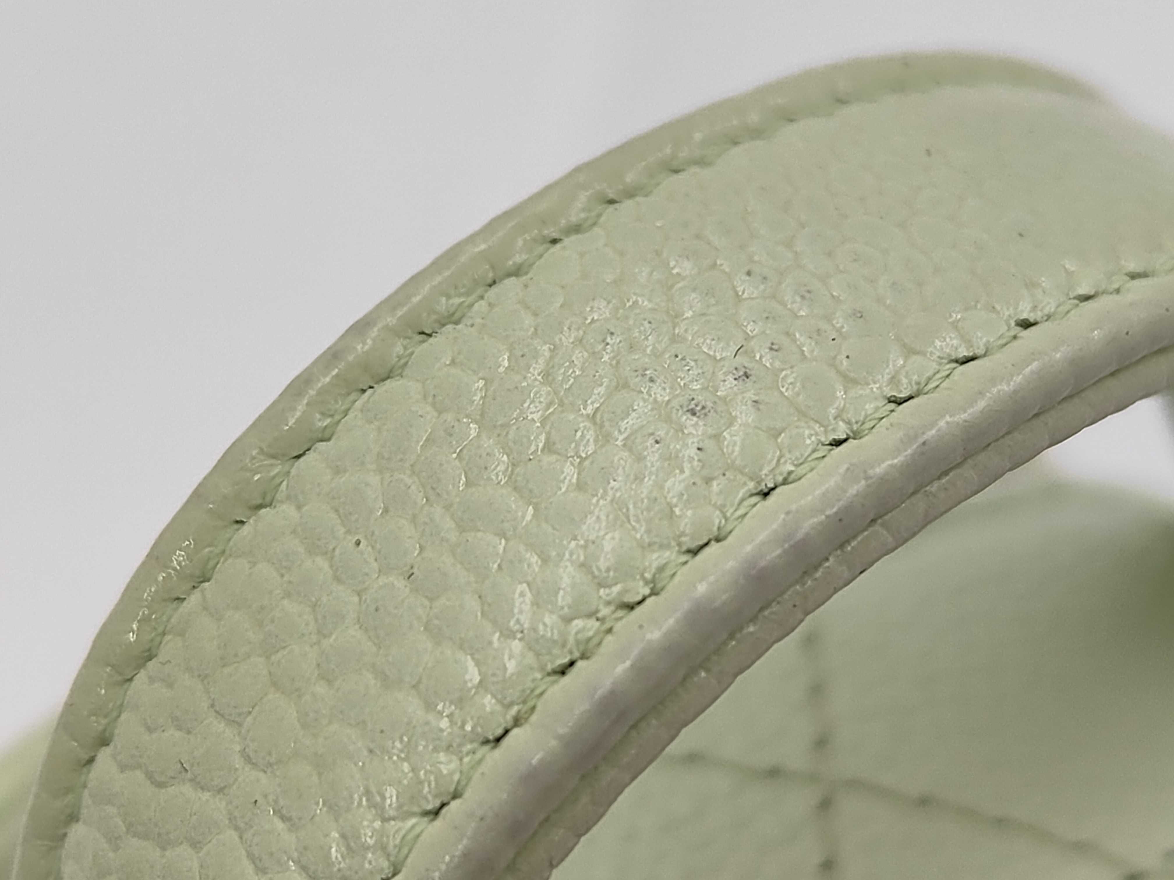 Matelassé Round Vanity Bag, Caviar Leather, Light Green, Gold Hardware, Shoulder Bag — view 5
