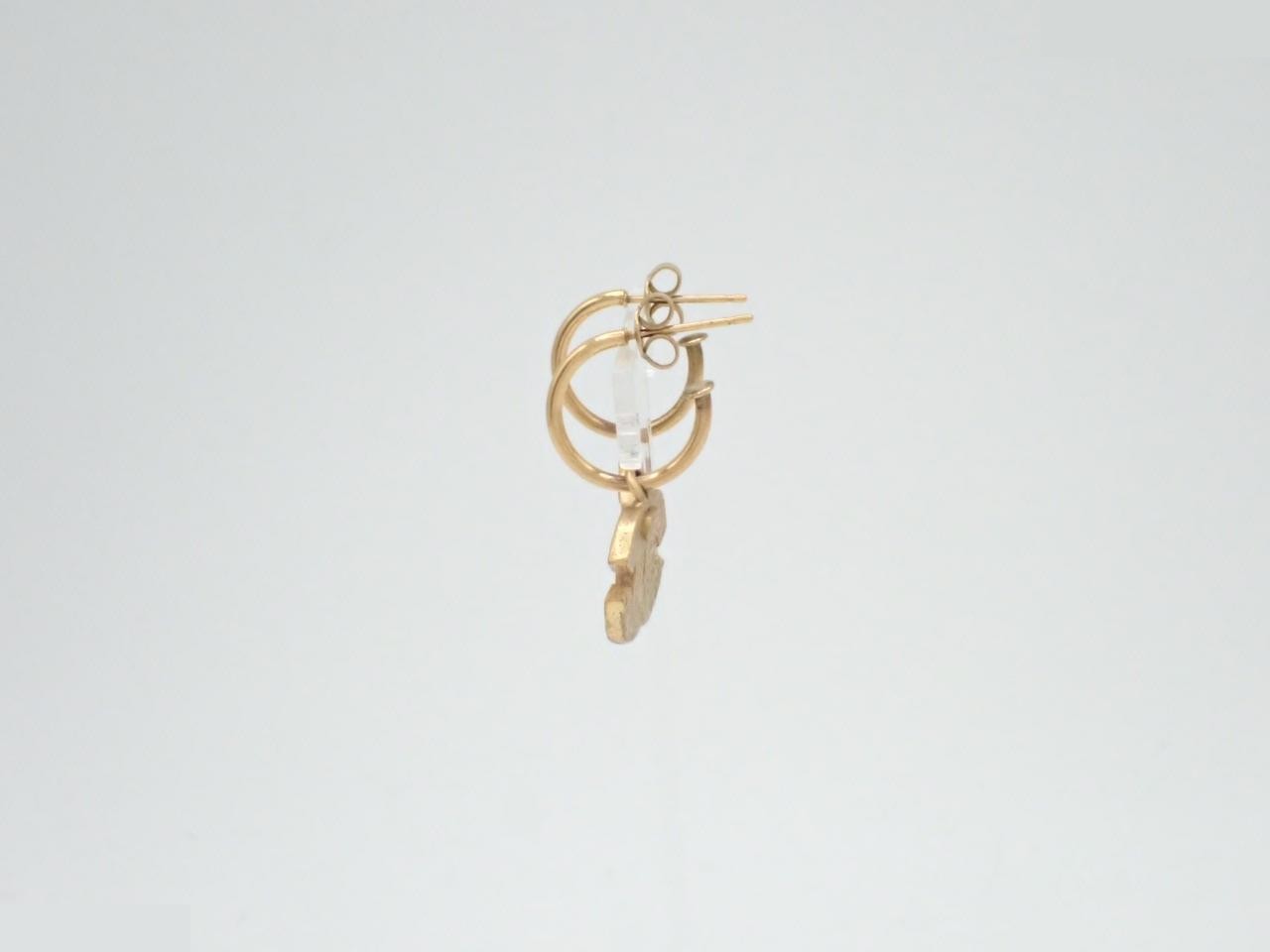 Coco Hoop Gold Earrings — view 3