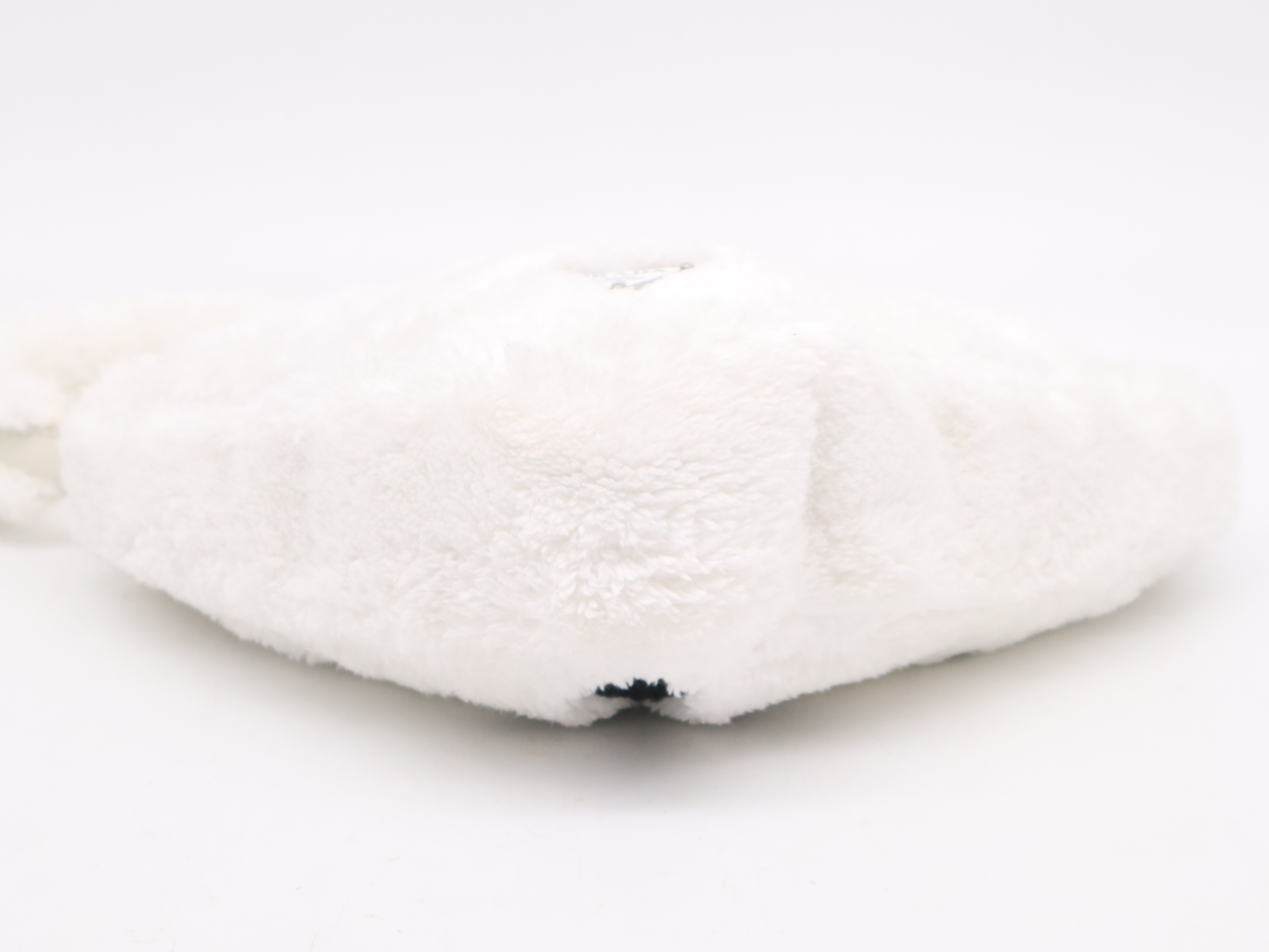 Pile Terry Cloth Triangle Handbag White SV Hardware Handbag — view 4
