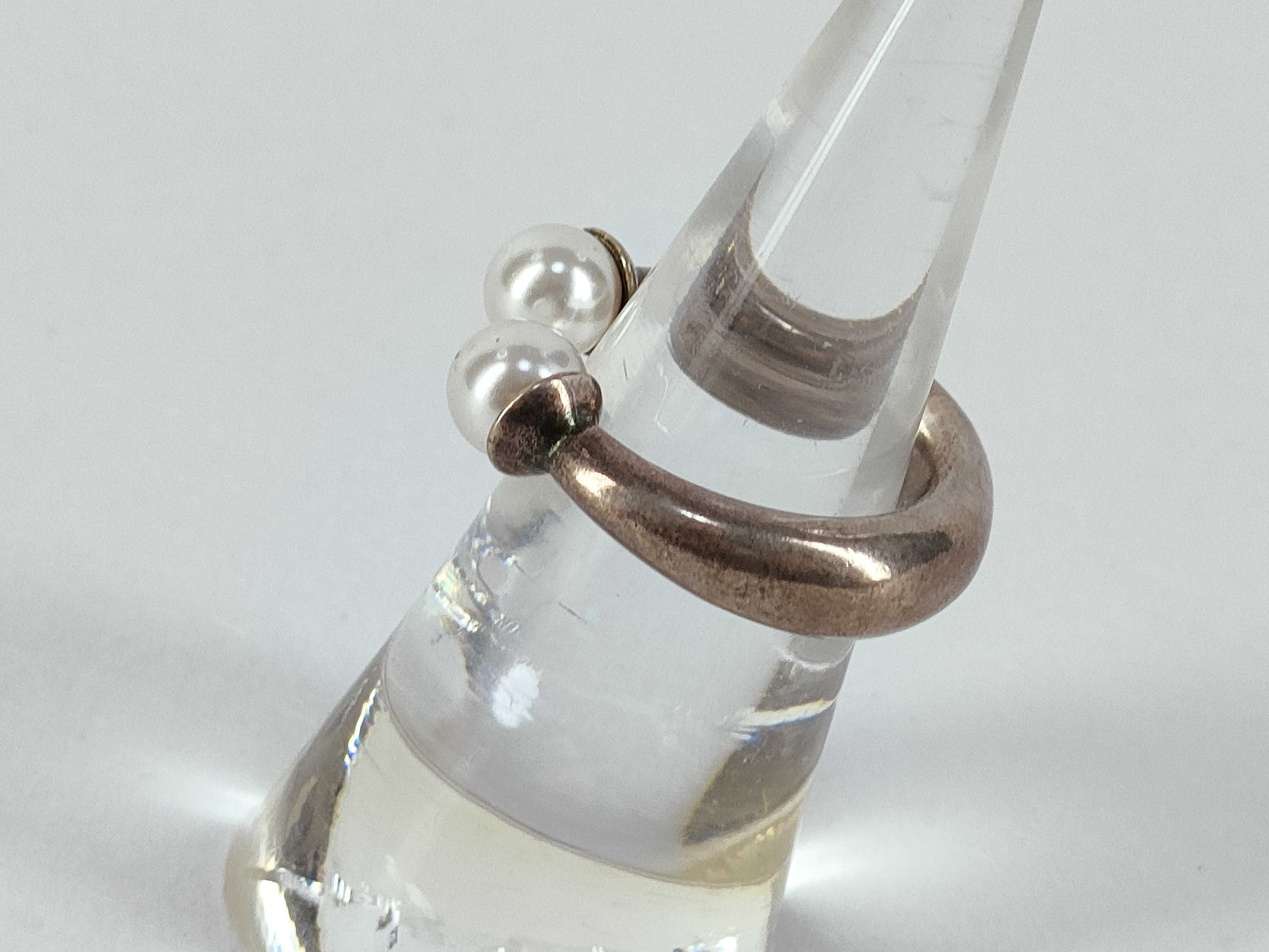 Tribal Pearl Ring, Size S — view 2
