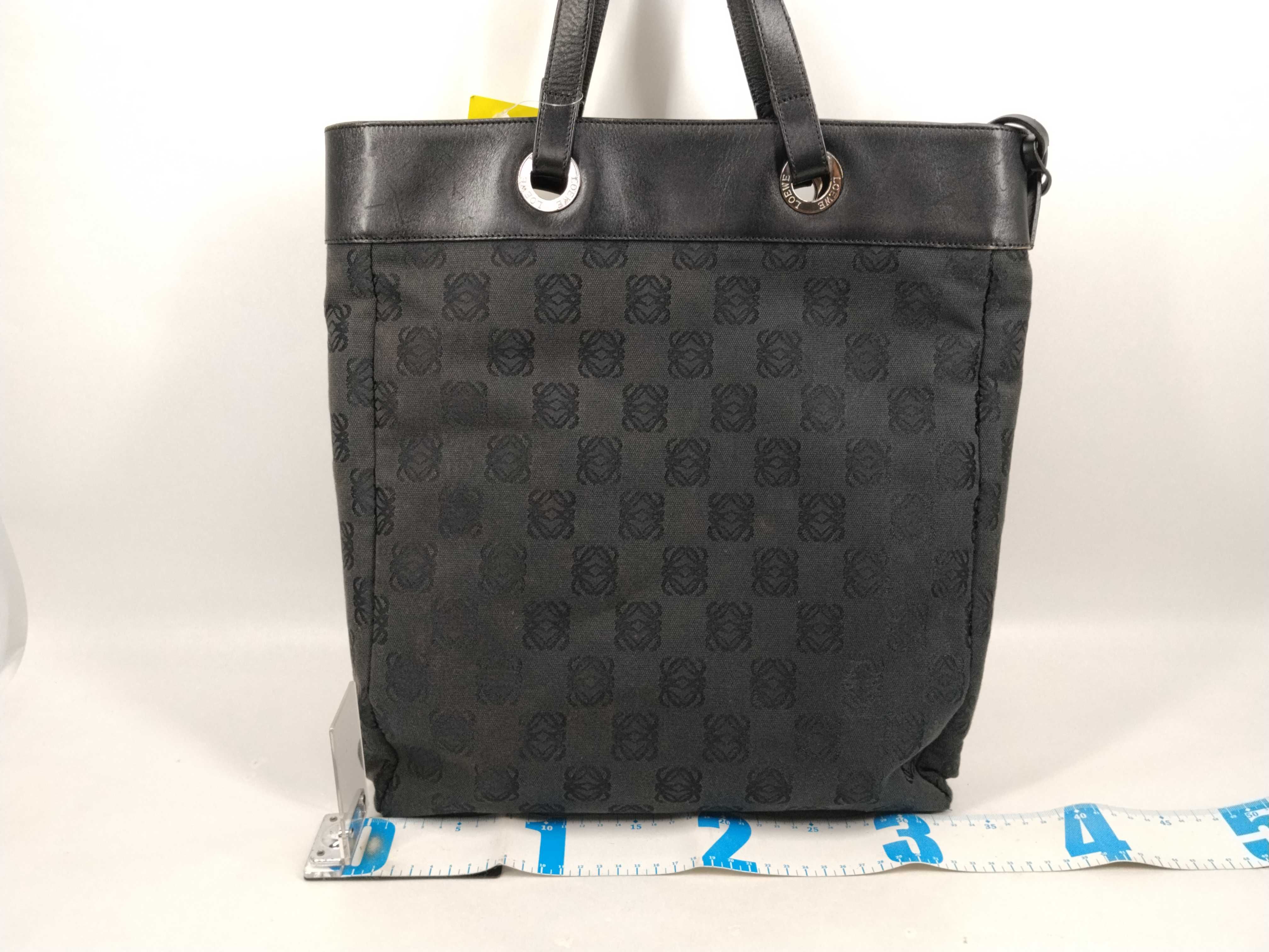 Anagram Tote Bag, Black Canvas x Tote Bag — view 2