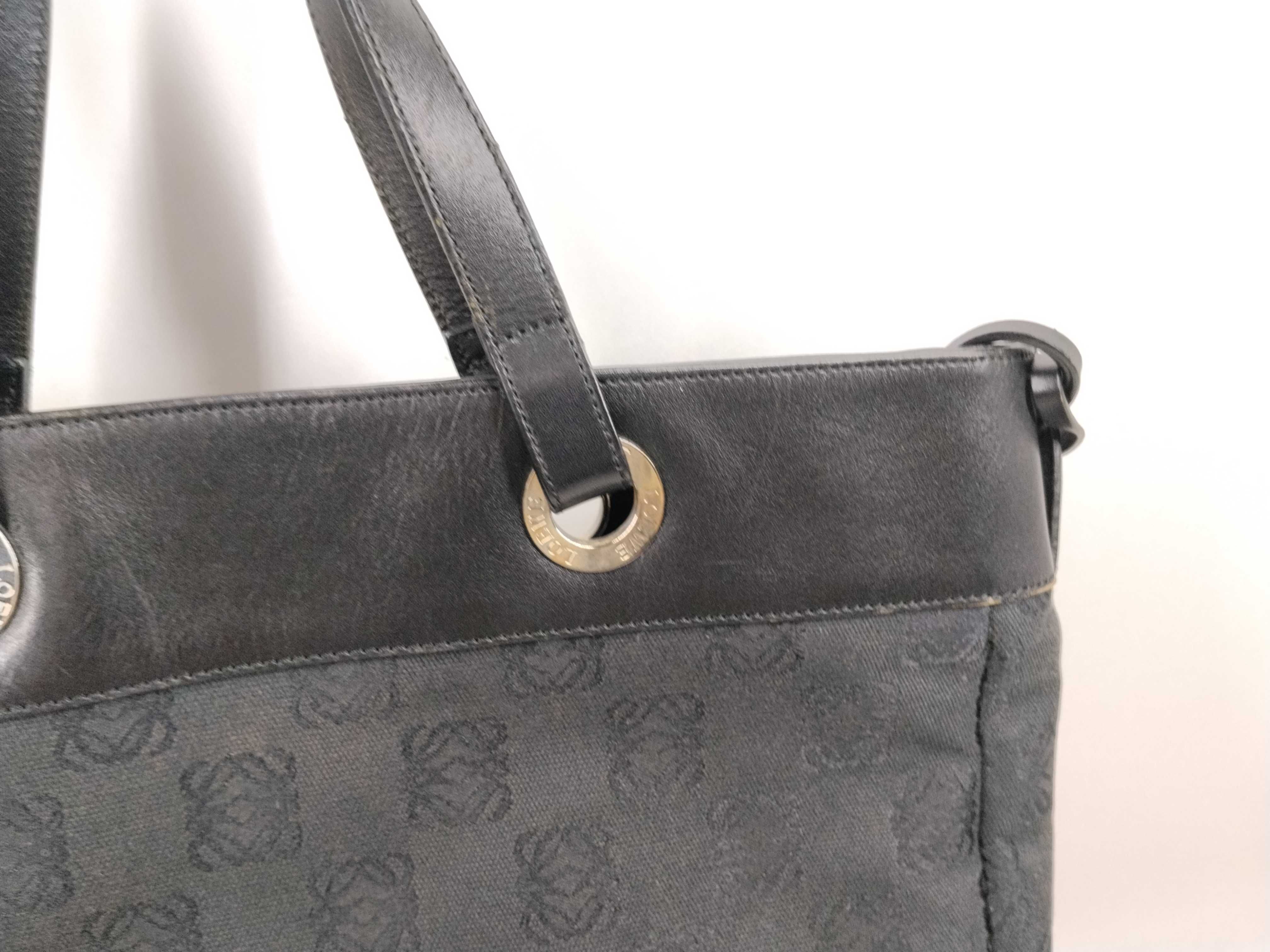 Anagram Tote Bag, Black Canvas x Tote Bag — view 3