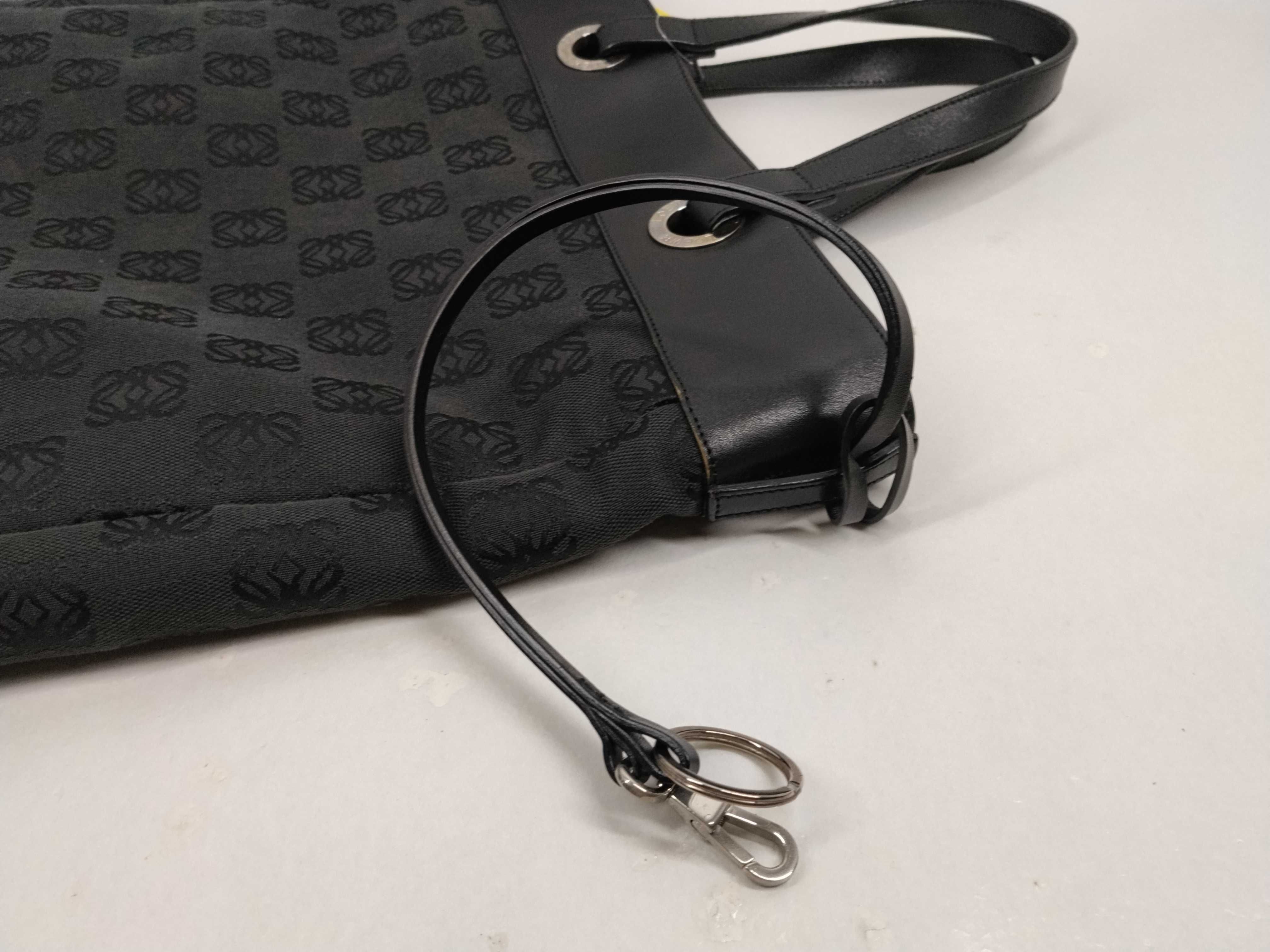 Anagram Tote Bag, Black Canvas x Tote Bag — view 5