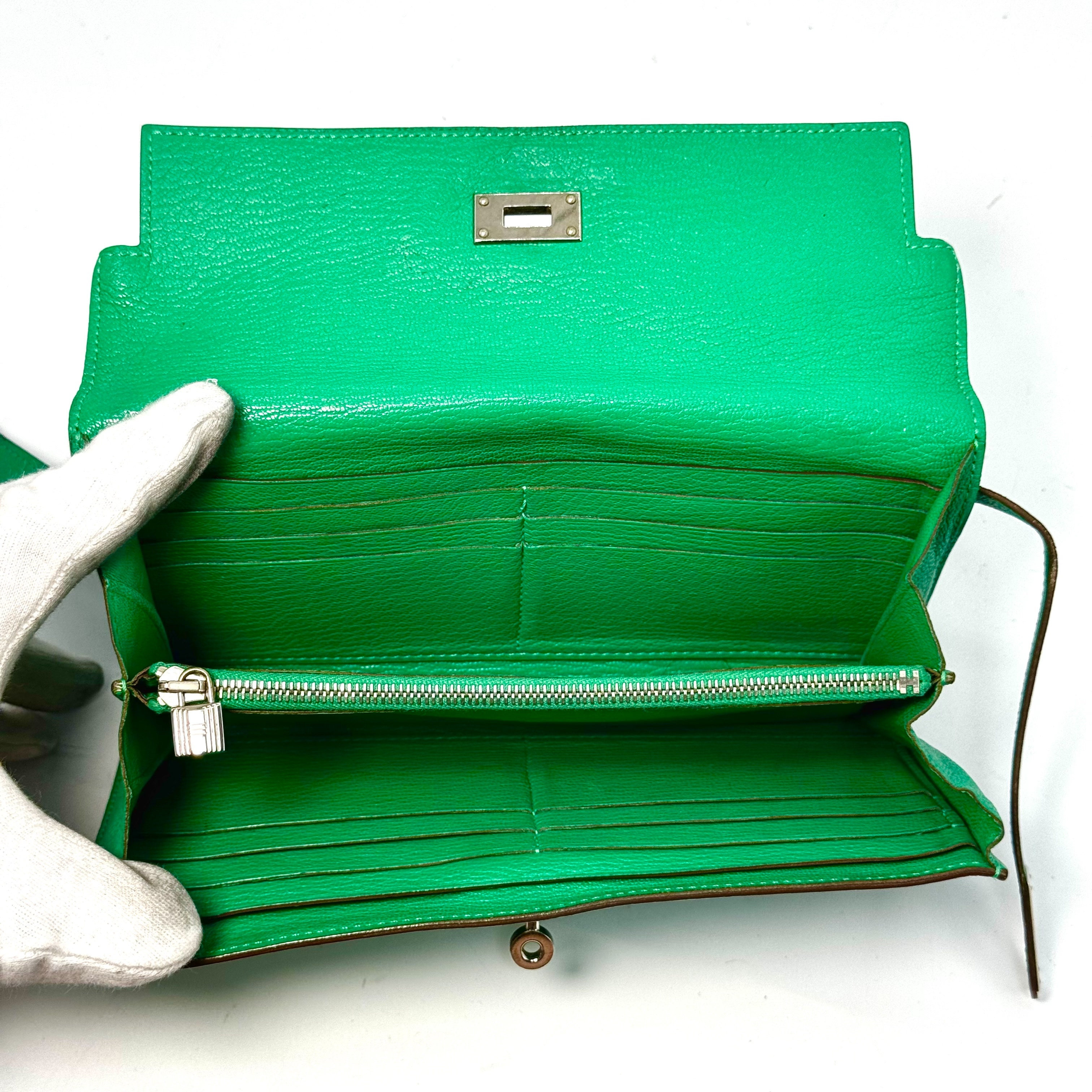 Kelly Wallet Leather Wallet Green — view 4