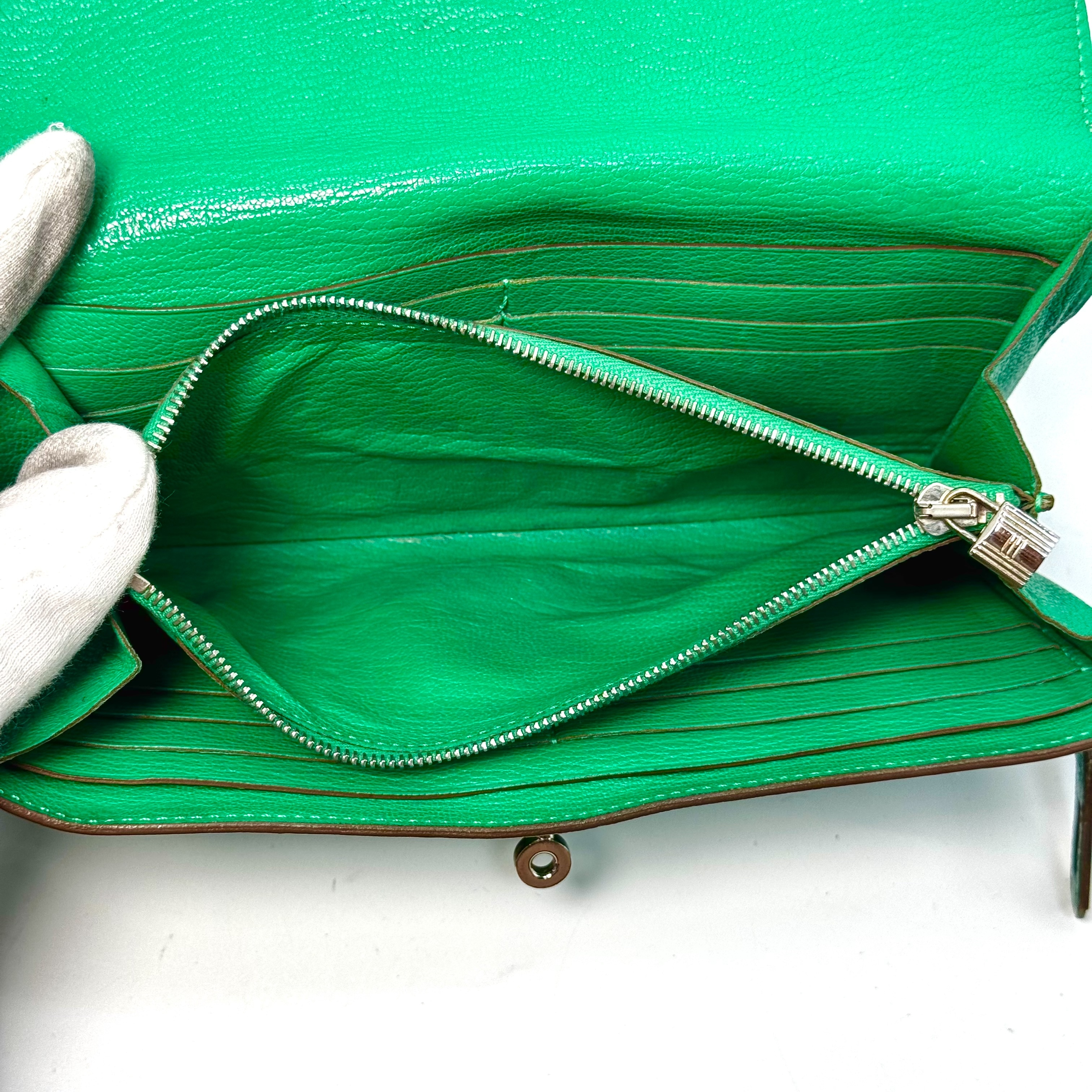 Kelly Wallet Leather Wallet Green — view 5