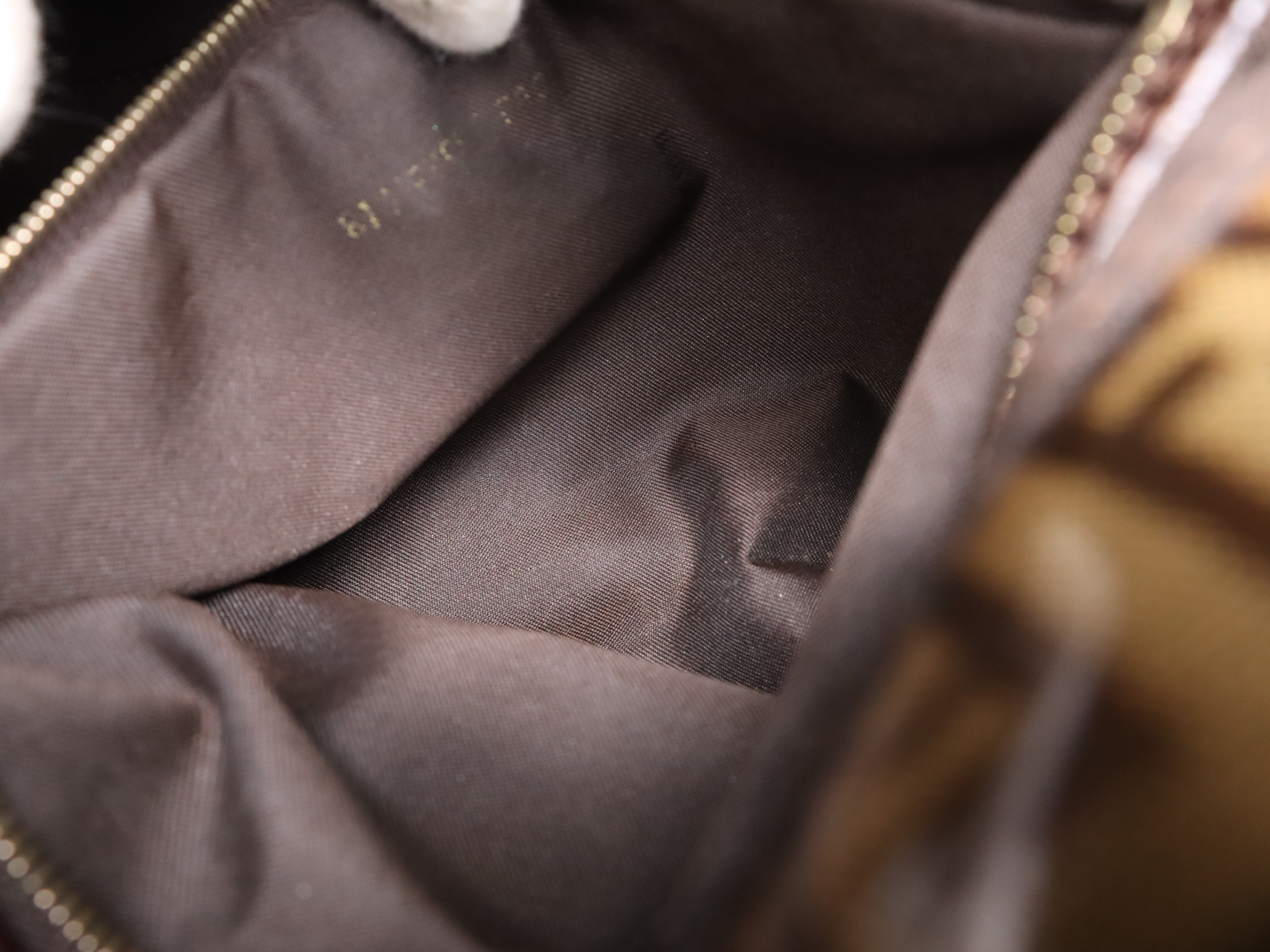 PVC Zucchino Mamma Bucket Shoulder Bag, Brown/Dark Brown, Gold Hardware. — view 13