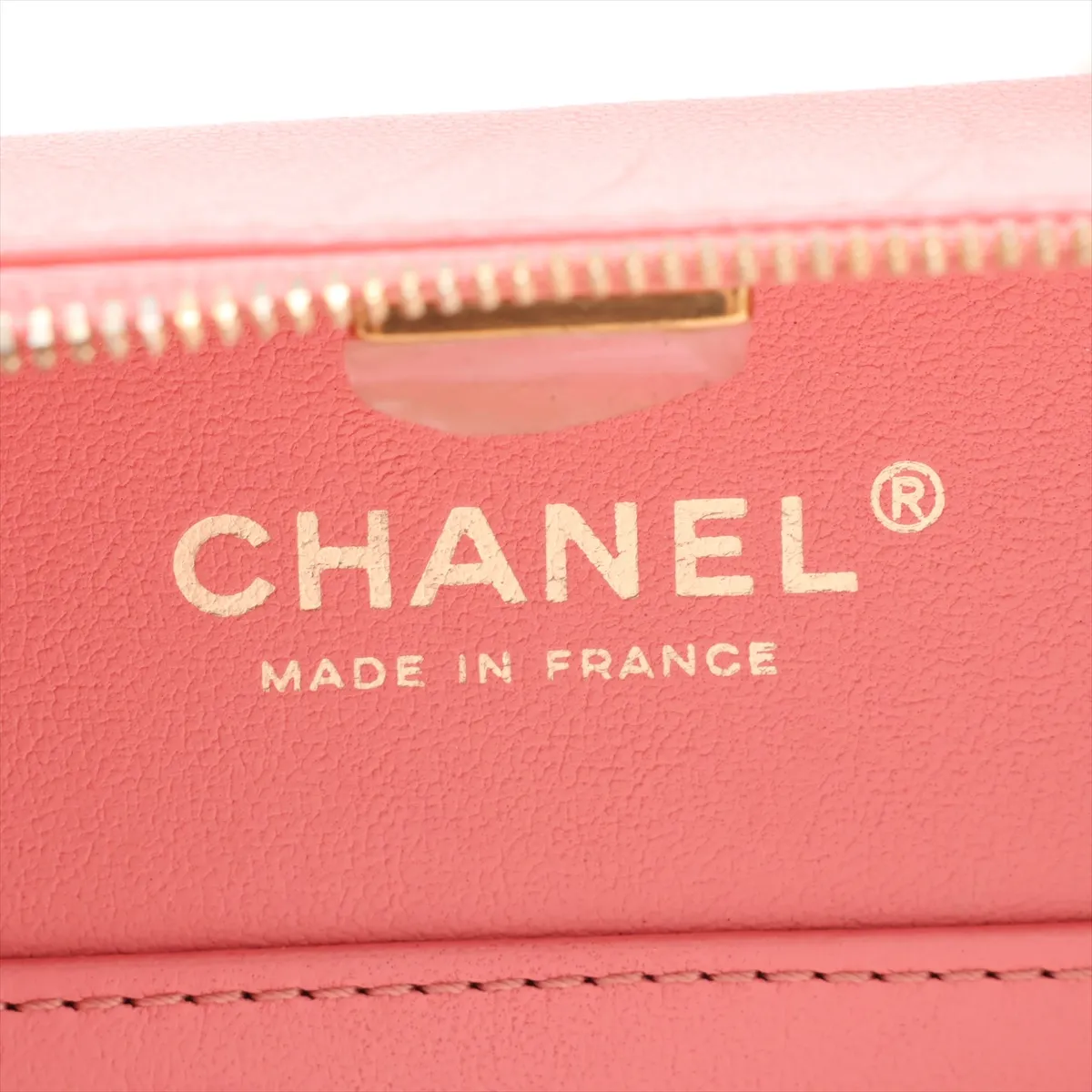 Matelassé Lambskin 2-Way Handbag Vanity Case Pink Gold Hardware PEK65T9C Random Plate AS3318 — view 9