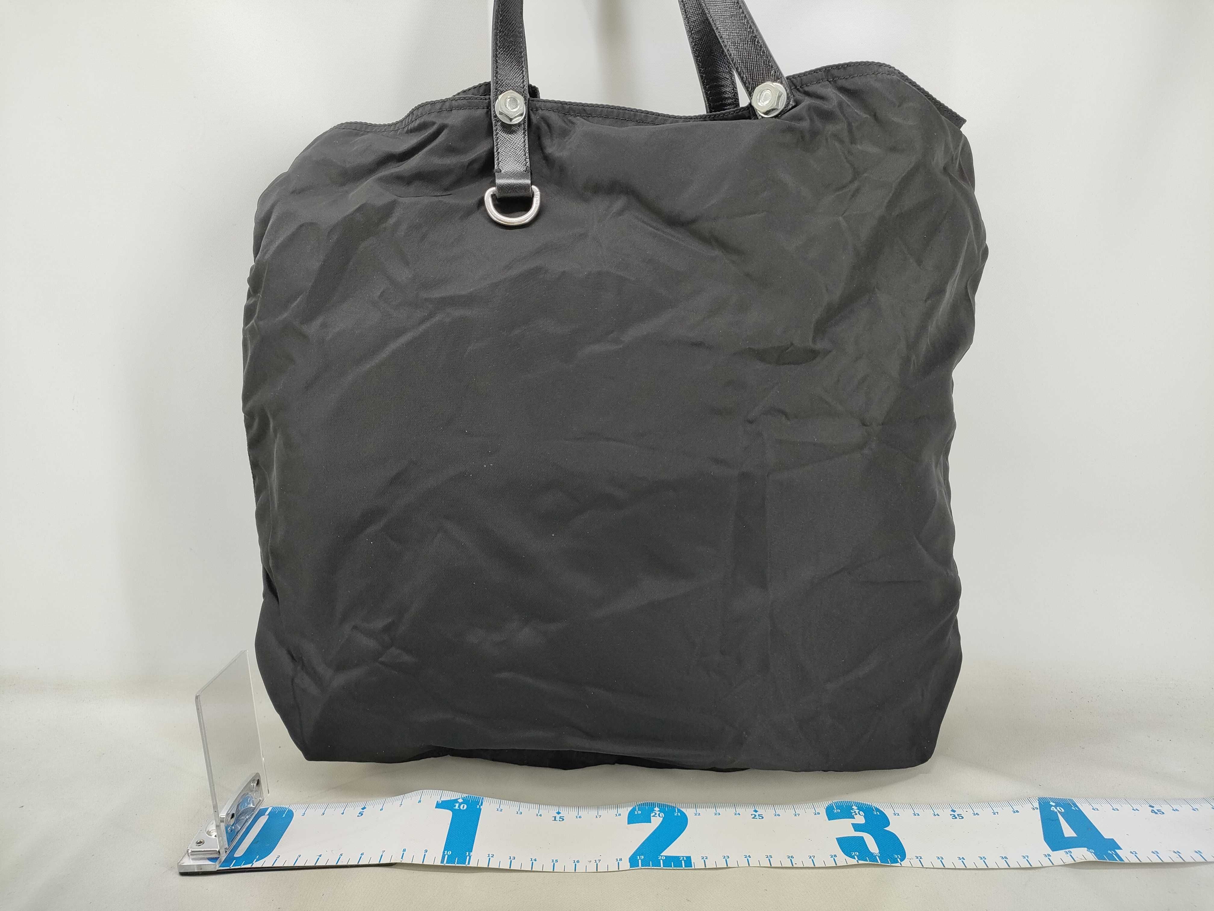 nylon bag, Prada Tessuto handbag, black tote bag — view 2