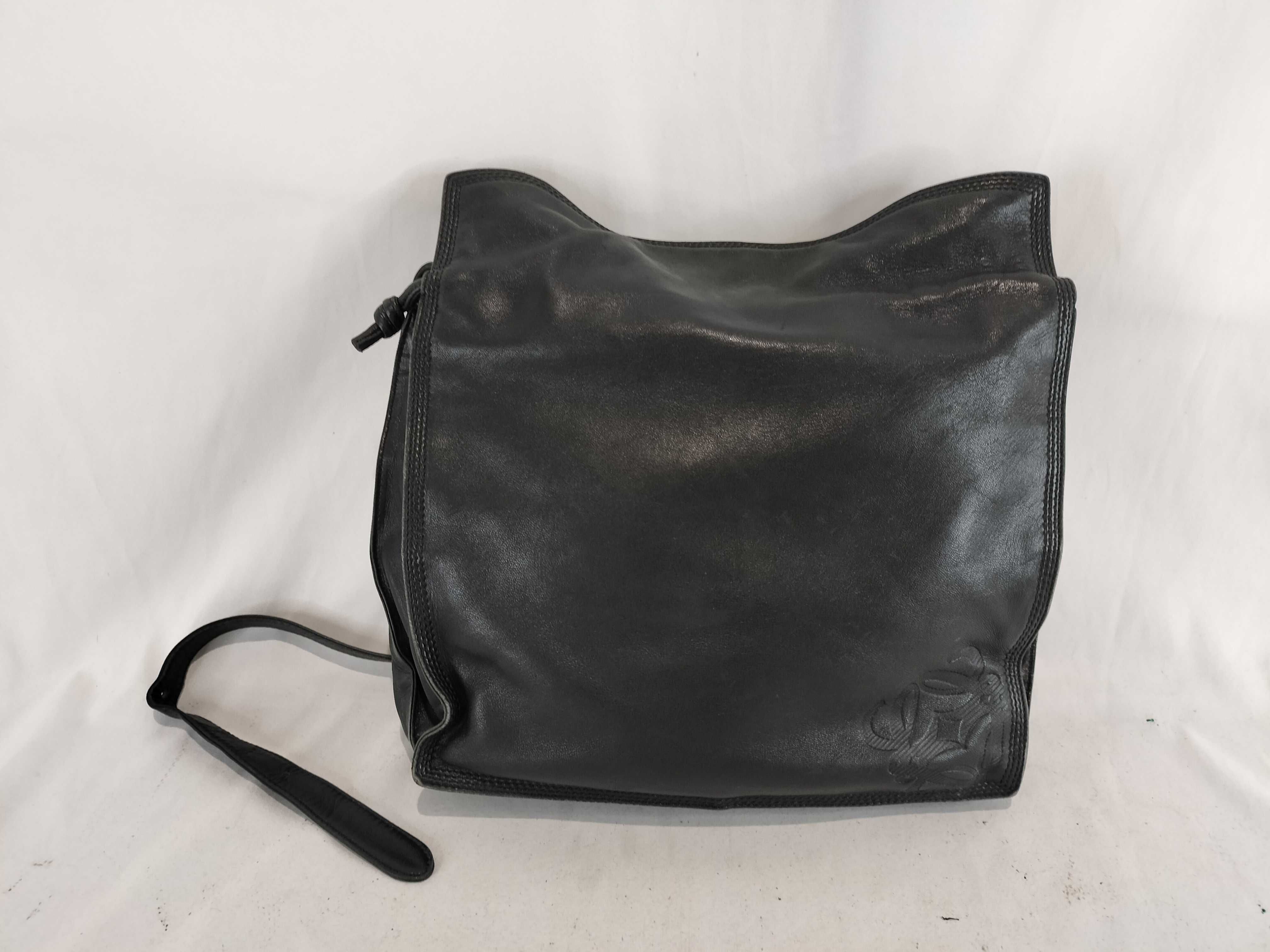 Anagram Nappa Leather Drawstring Shoulder Bag
