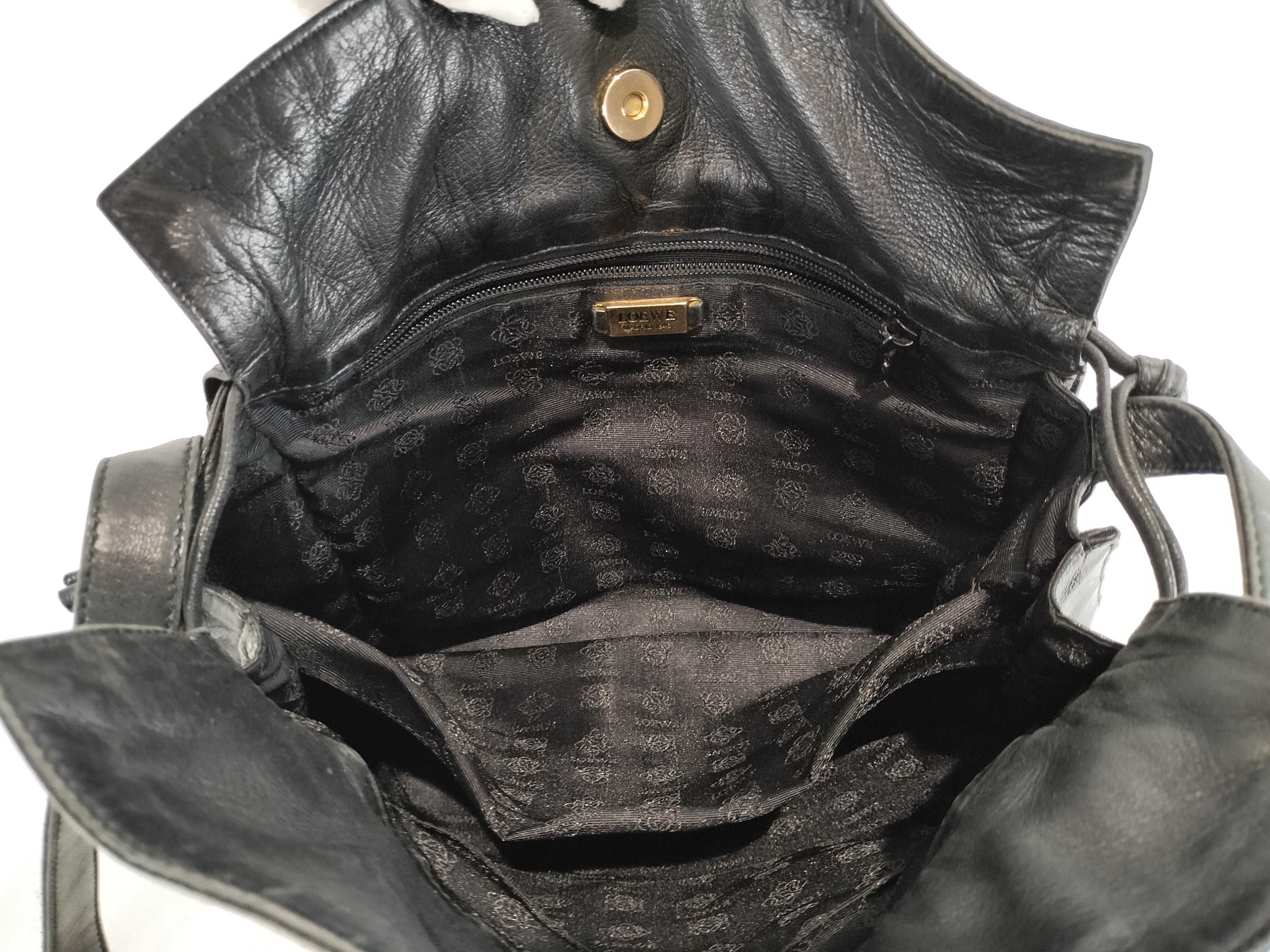 Anagram Nappa Leather Drawstring Shoulder Bag — view 9