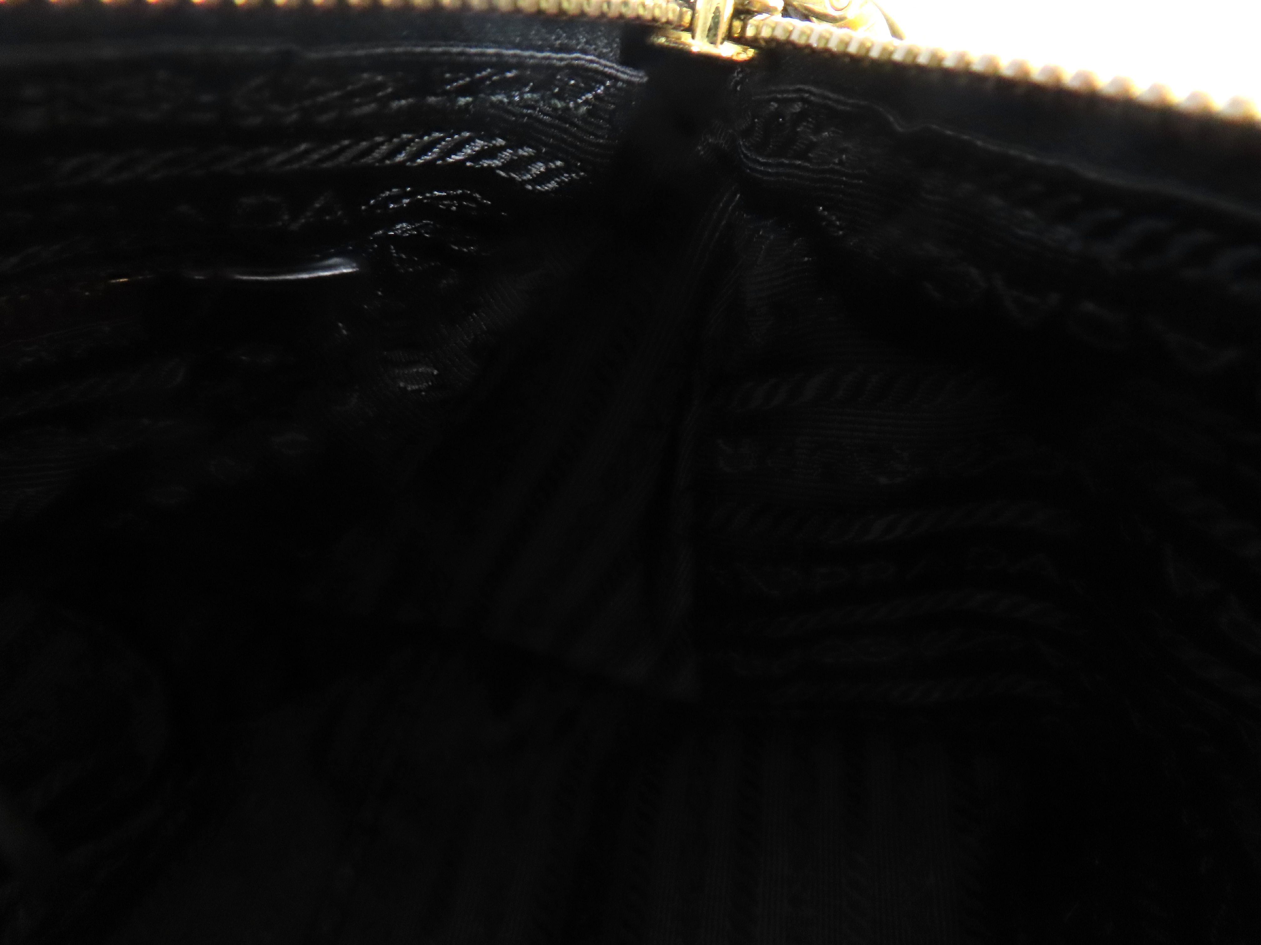 Tessuto Shoulder Bag, Black with Gold Hardware — view 9