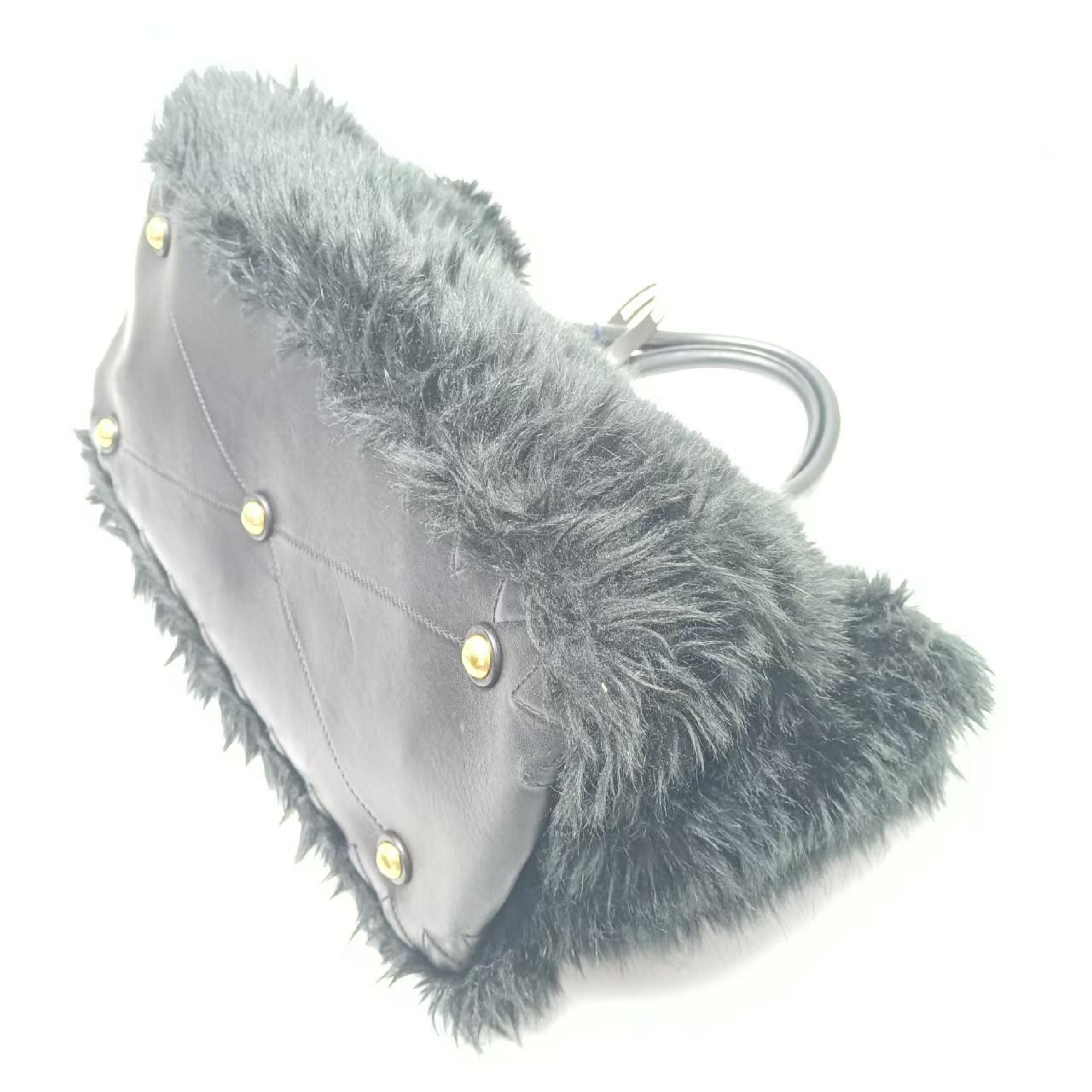 other line sheepskin handbag — view 5
