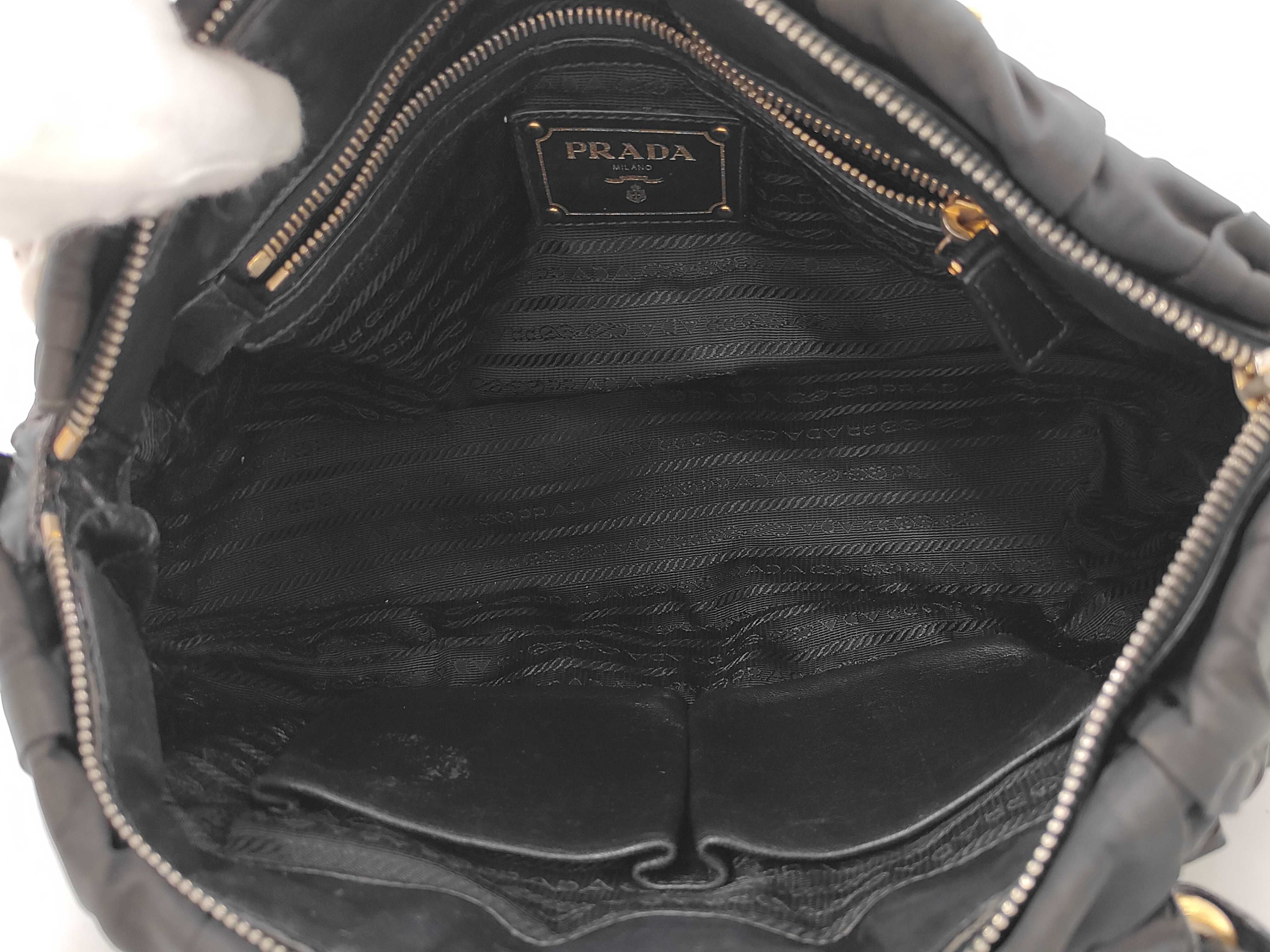 Nylon Gathered 2-Way Handbag — view 8