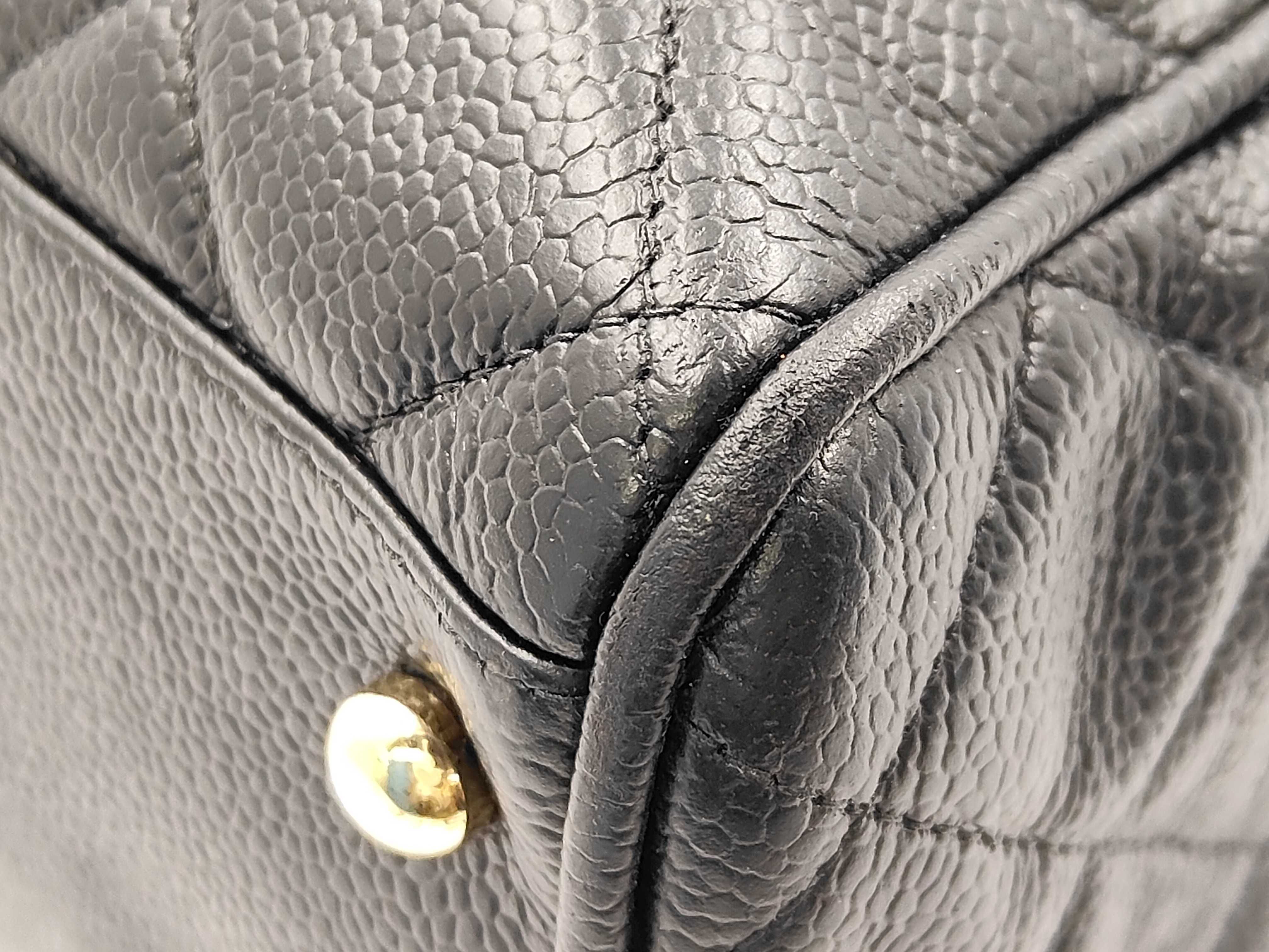 Matelassé Coco Mark Boston Bowling Handbag, Caviar Leather, Coco Mark, Serial Number 8, Handbag — view 7