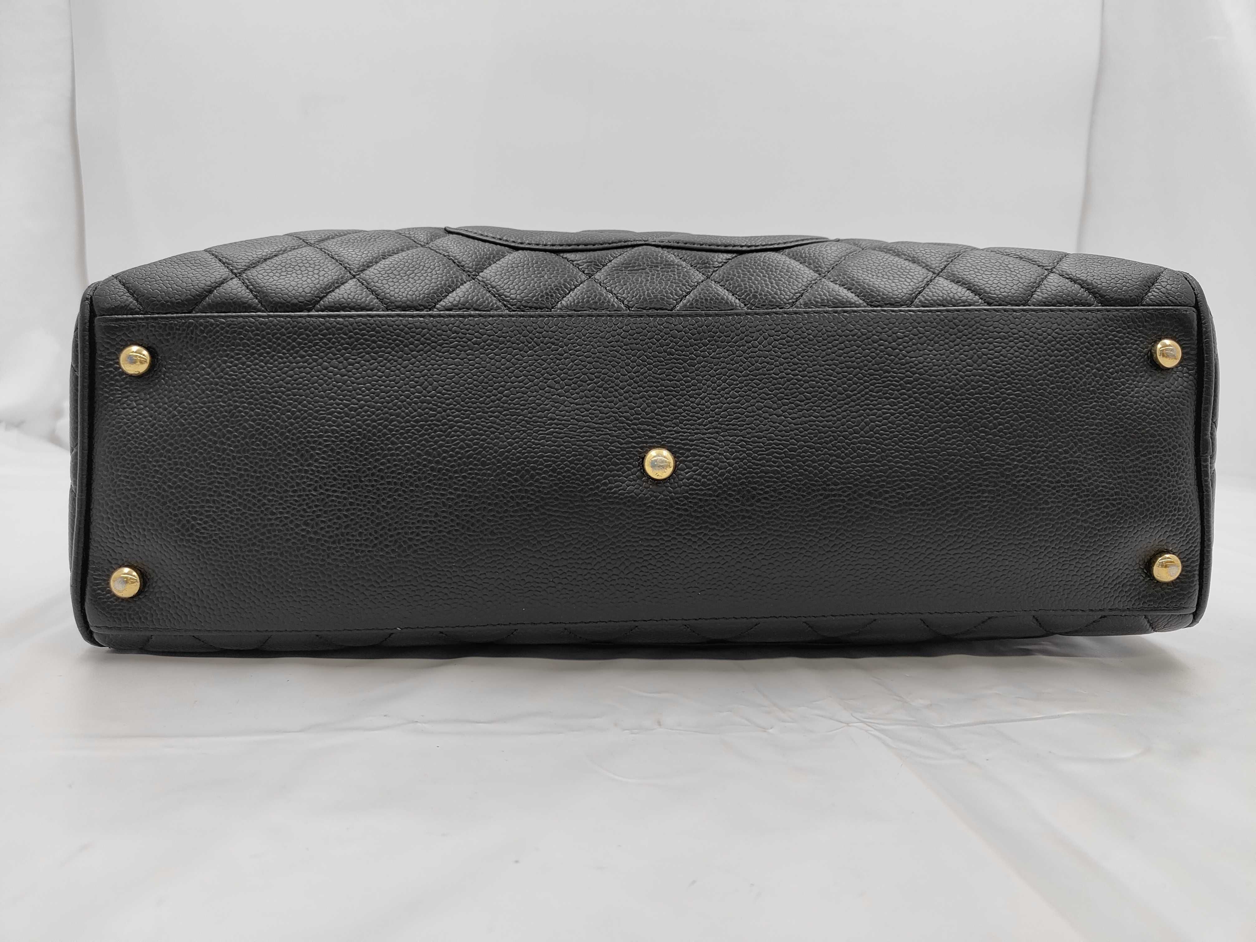 Matelassé Coco Mark Boston Bowling Handbag, Caviar Leather, Coco Mark, Serial Number 8, Handbag — view 8