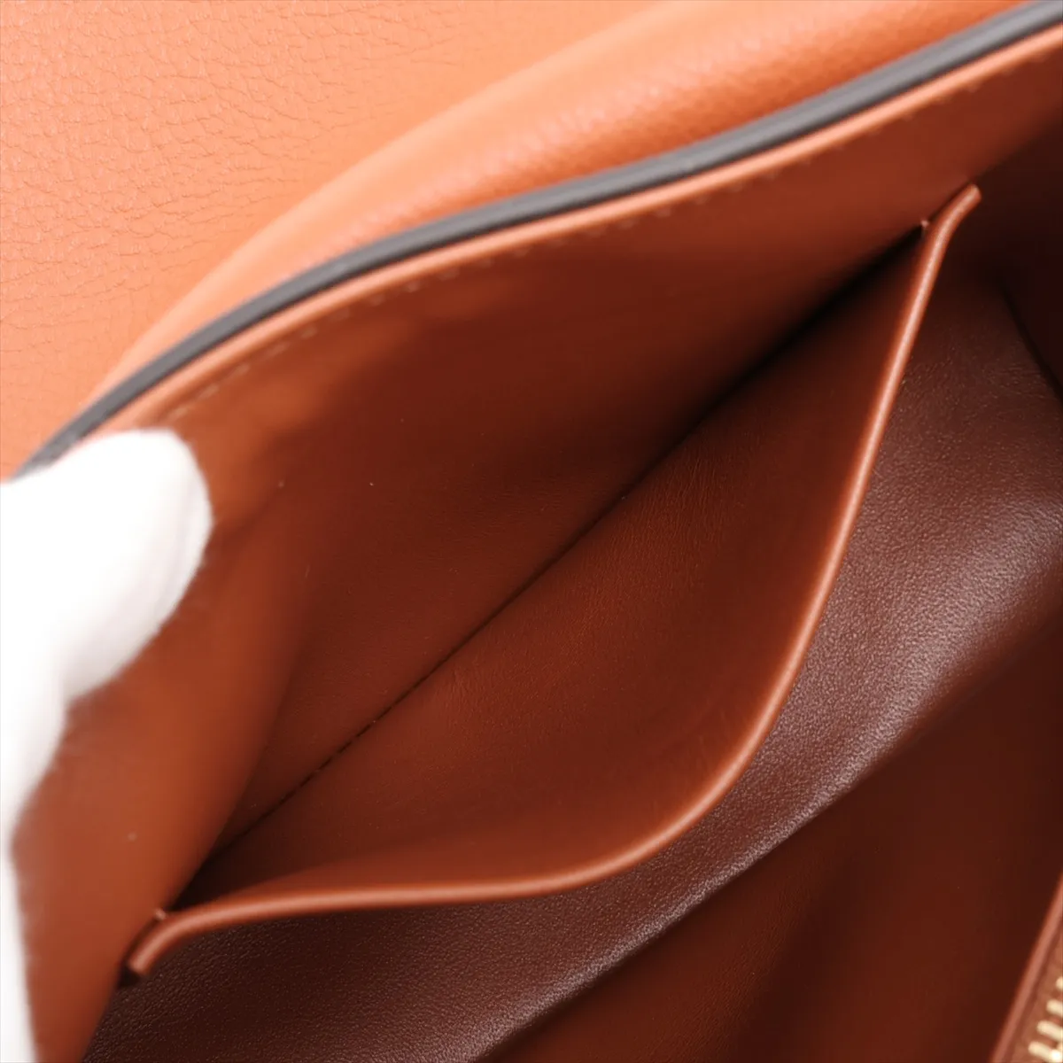 Triomphe Teen Nino Leather 2-Way Handbag, Brown — view 12