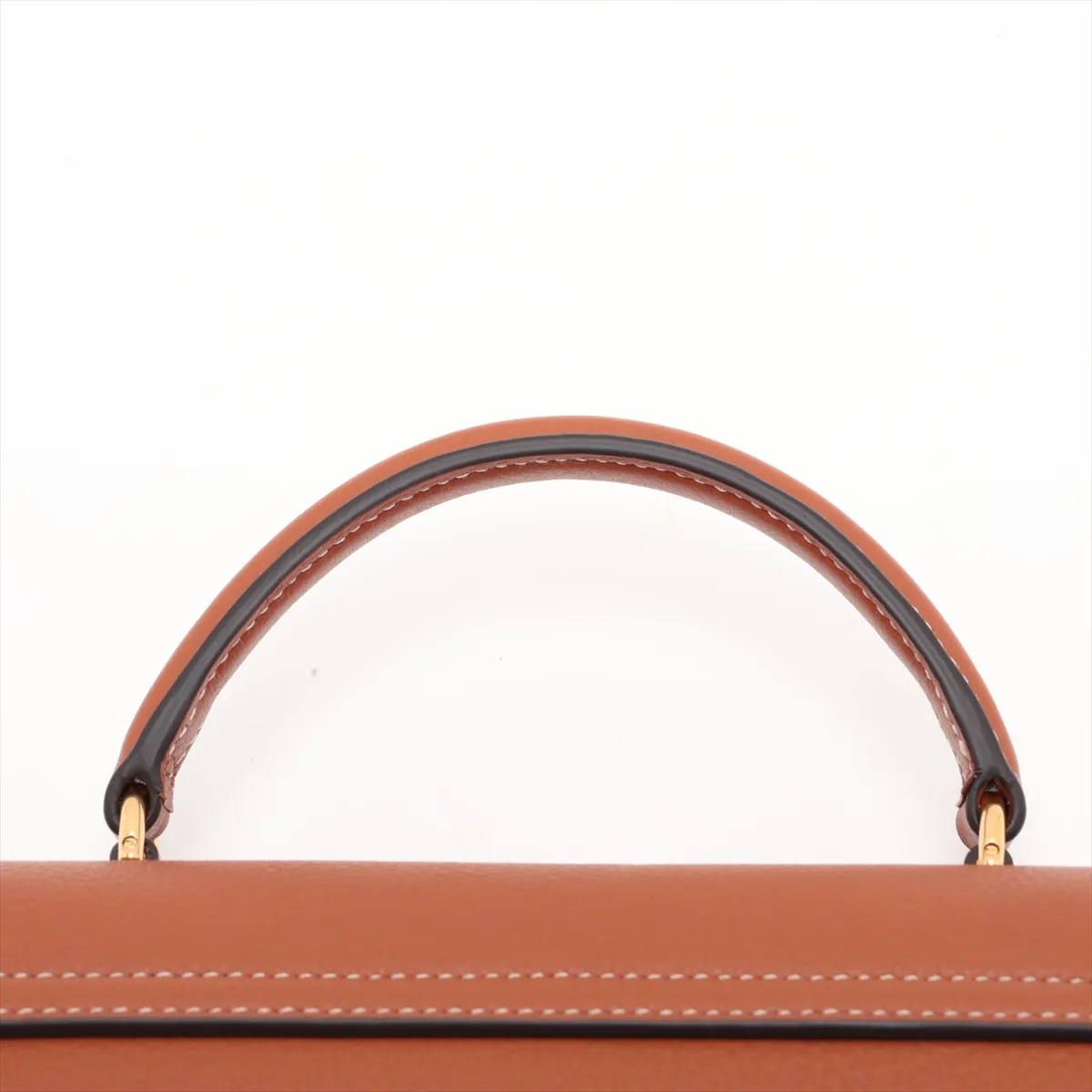 Triomphe Teen Nino Leather 2-Way Handbag, Brown — view 6