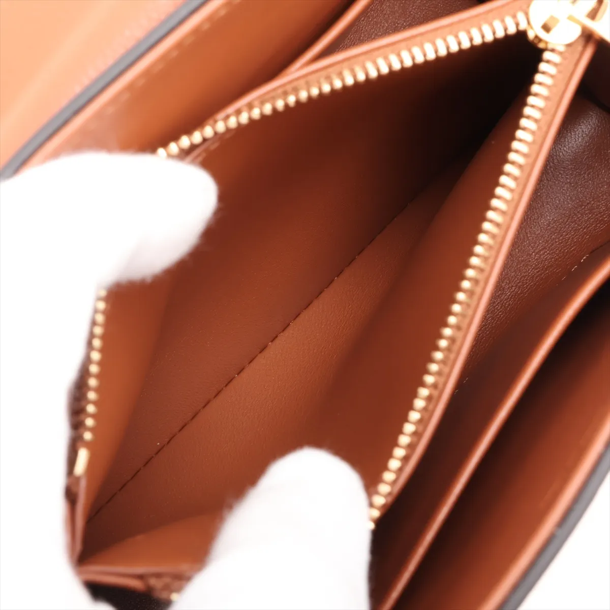Triomphe Teen Nino Leather 2-Way Handbag, Brown — view 10