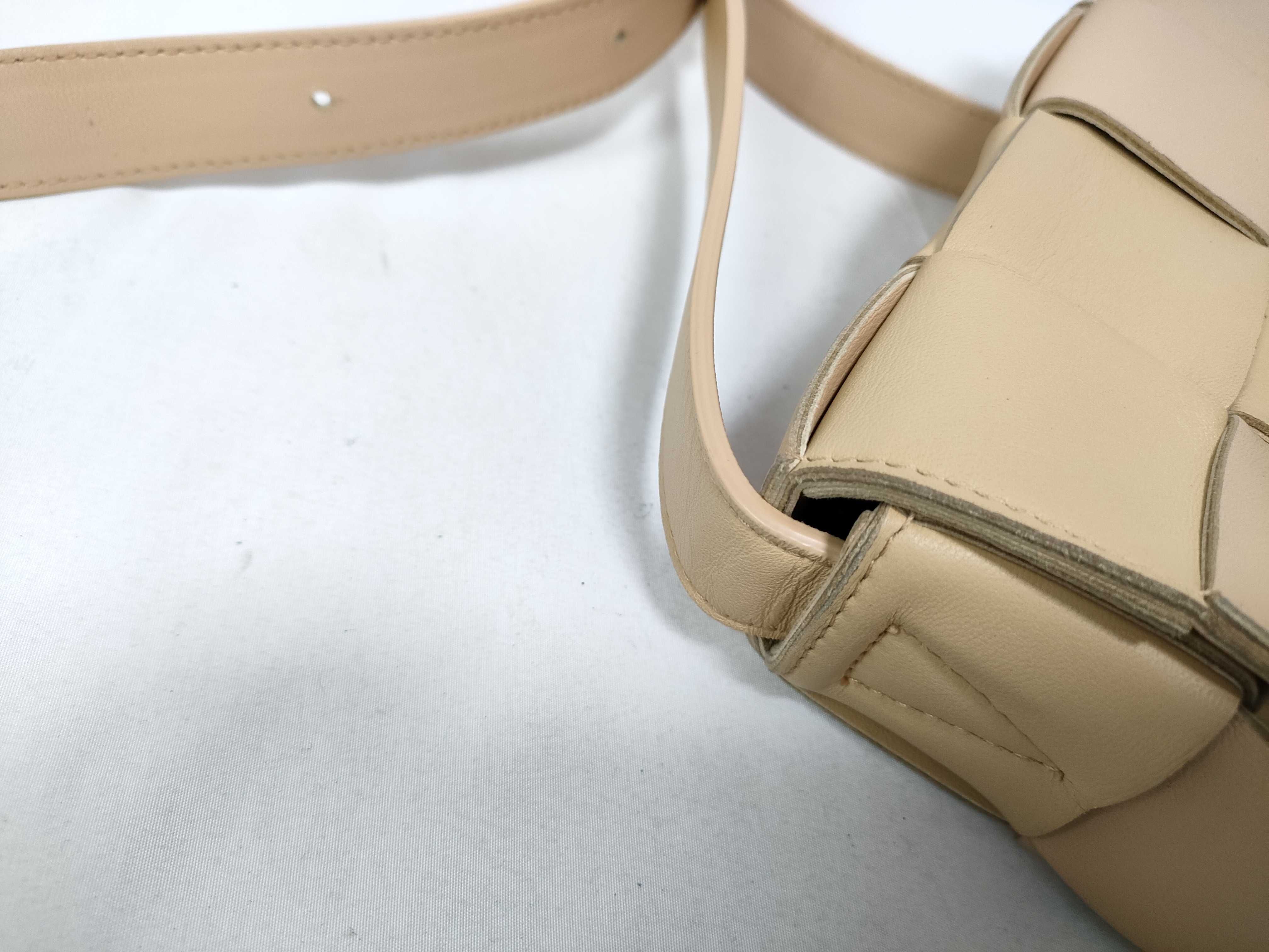 Maxi Intrecciato Padded Cassette Leather Shoulder Bag, Beige — view 11