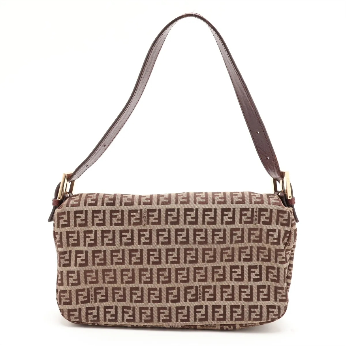 Zucchino 8BR003 Canvas x Leather Shoulder Bag Brown — view 2