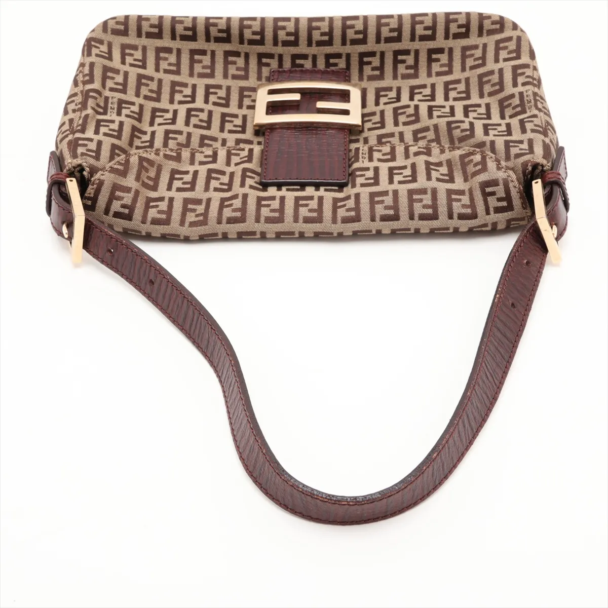 Zucchino 8BR003 Canvas x Leather Shoulder Bag Brown — view 5