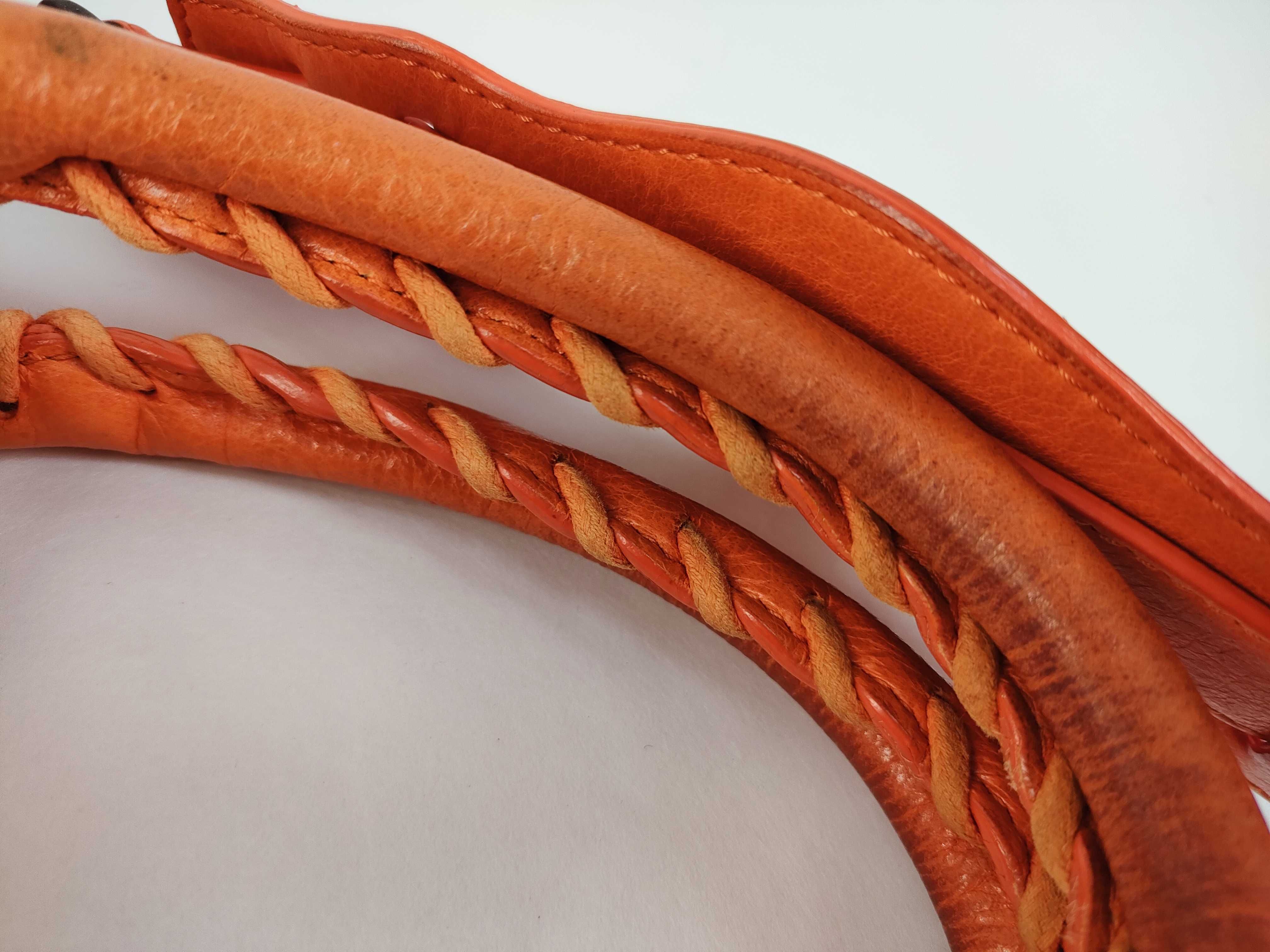 The First - Balenciaga The First Leather 2-Way Handbag, Orange, 103208, with Mirror — view 5